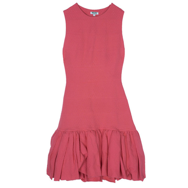 مملوكة مسبقًا Kenzo Pink Drop Waist Panel Dress S