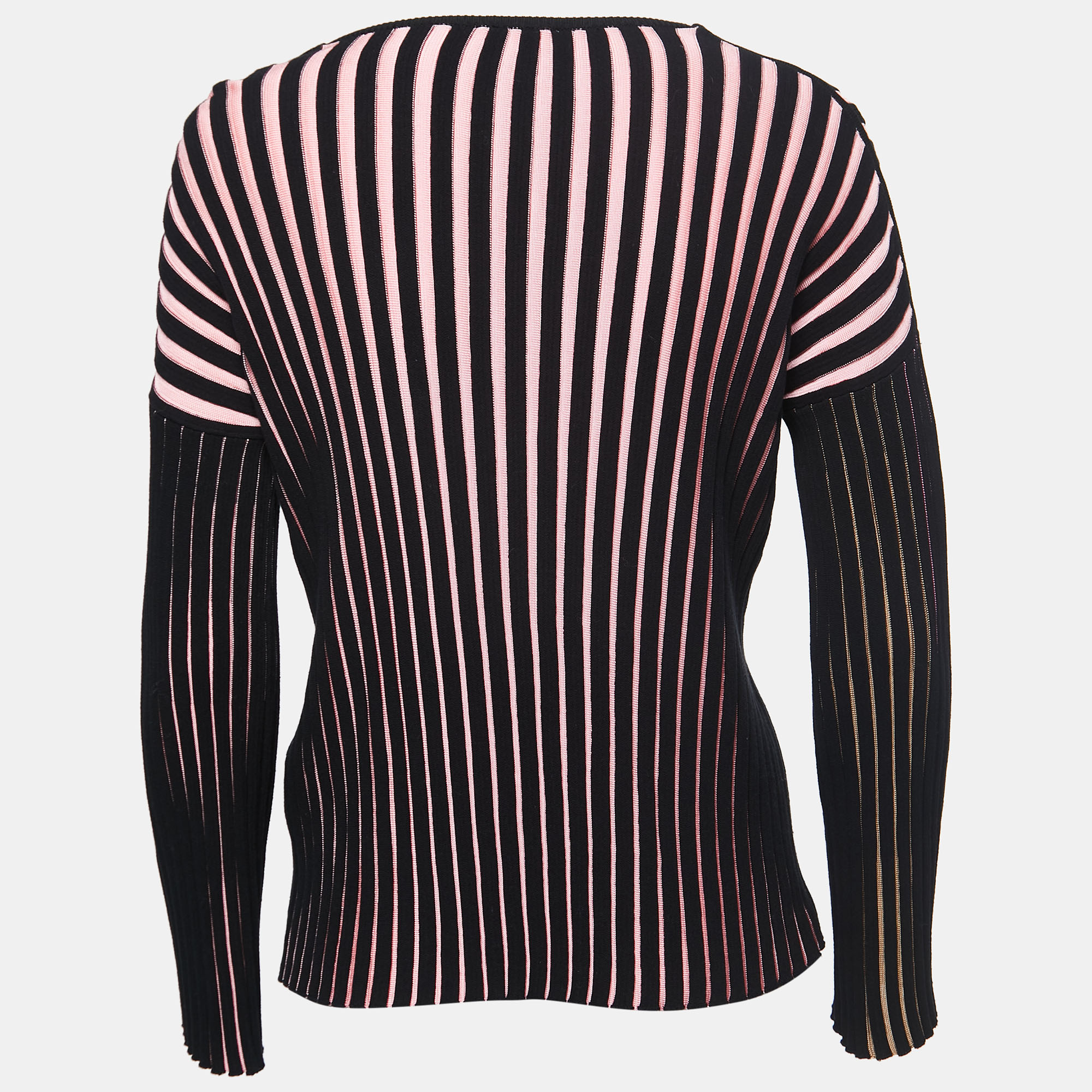 

Kenzo Pink/Black Ribbed Knit Pullover