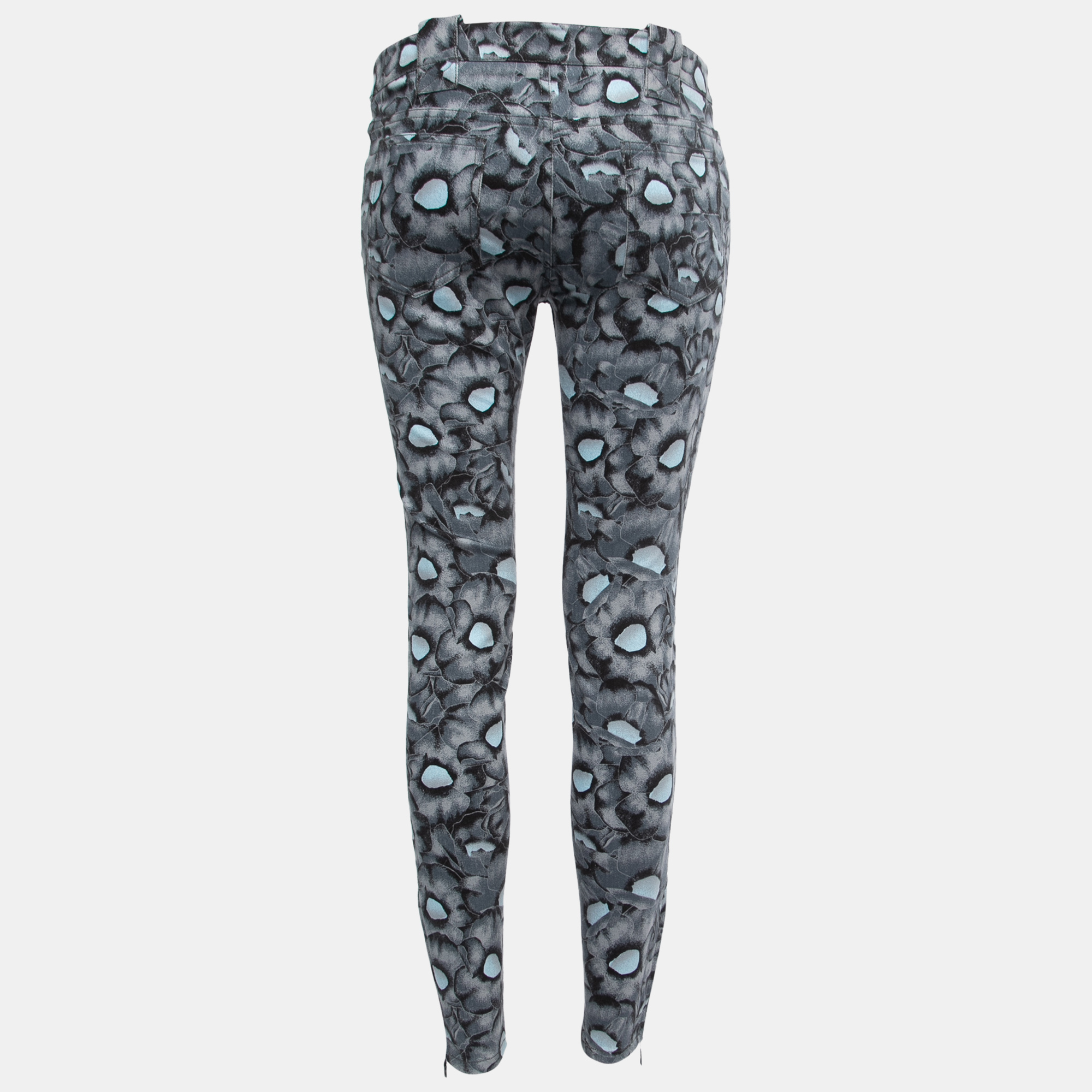 

Kenzo Blue Printed Cotton Skinny Trousers