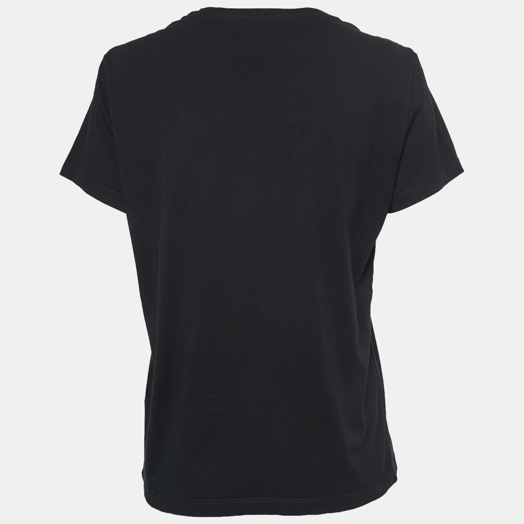 

Kenzo Black Cotton Tiger Motif Print T-Shirt
