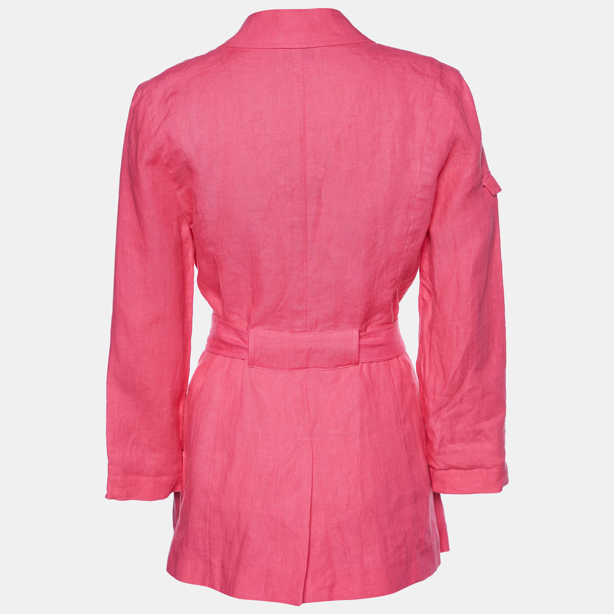 

Kenzo Pink Linen Belted Blazer