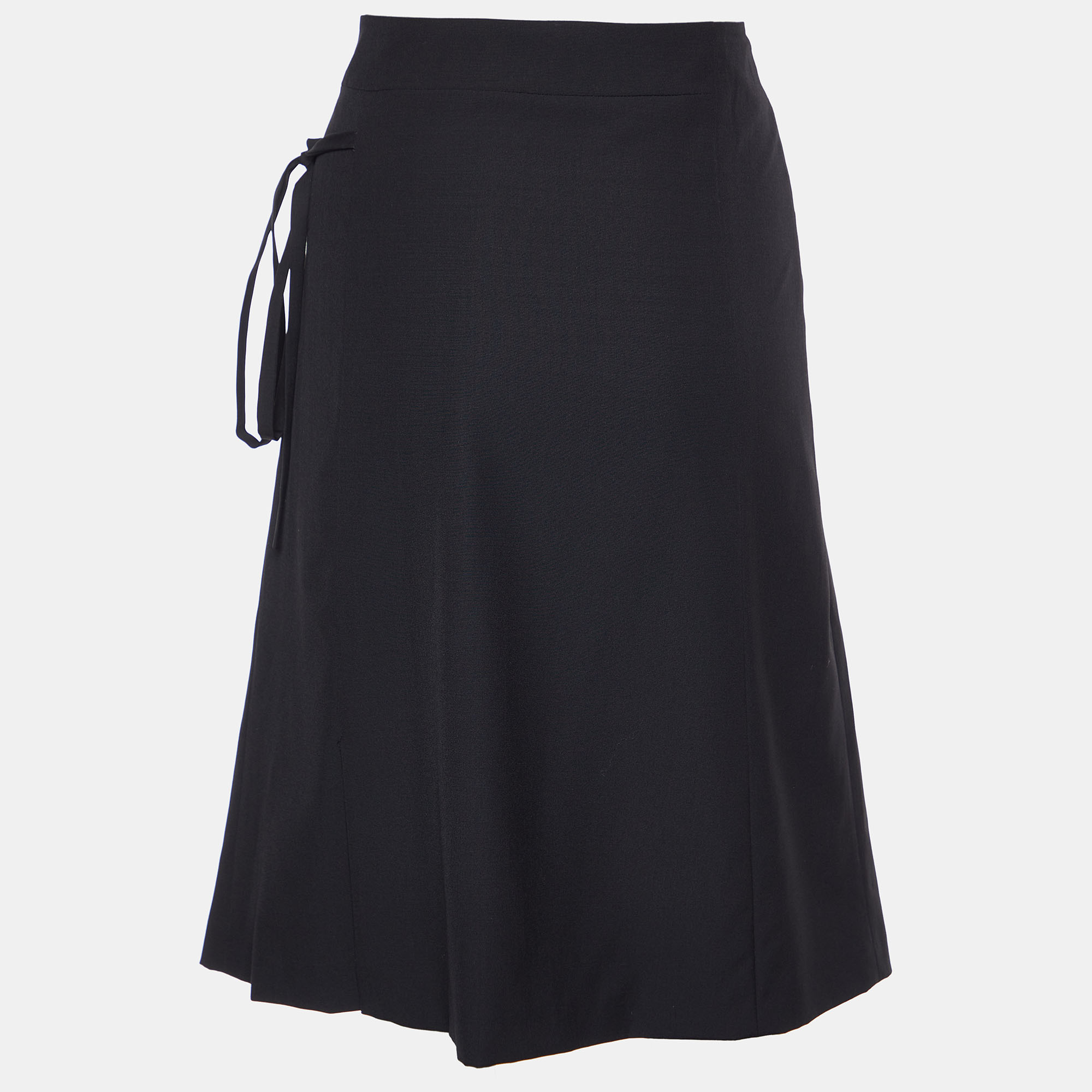 

Kenzo Black Wool Tie Detail Mini Skirt