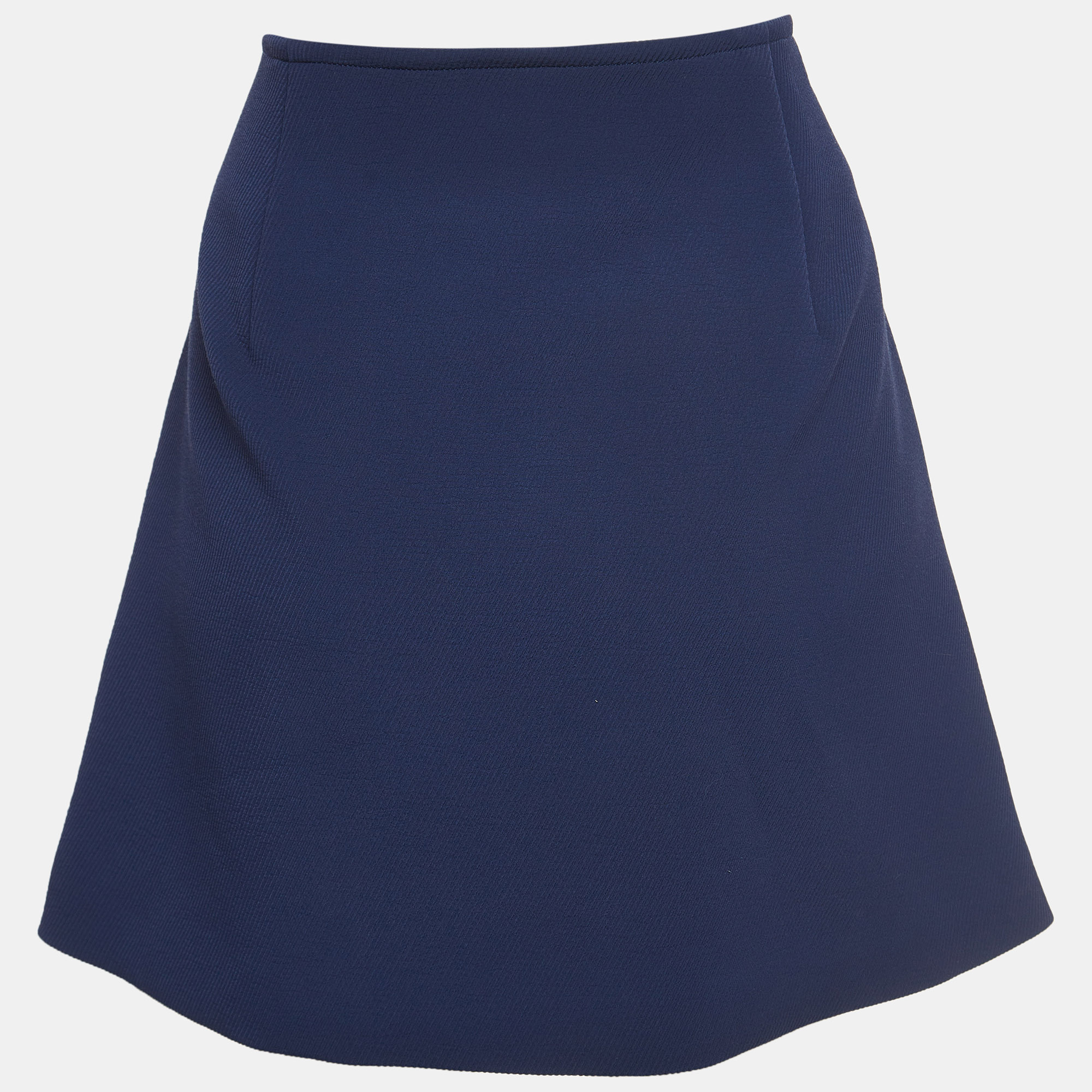 

Kenzo Navy Blue Buttoned Knit Mini Skirt