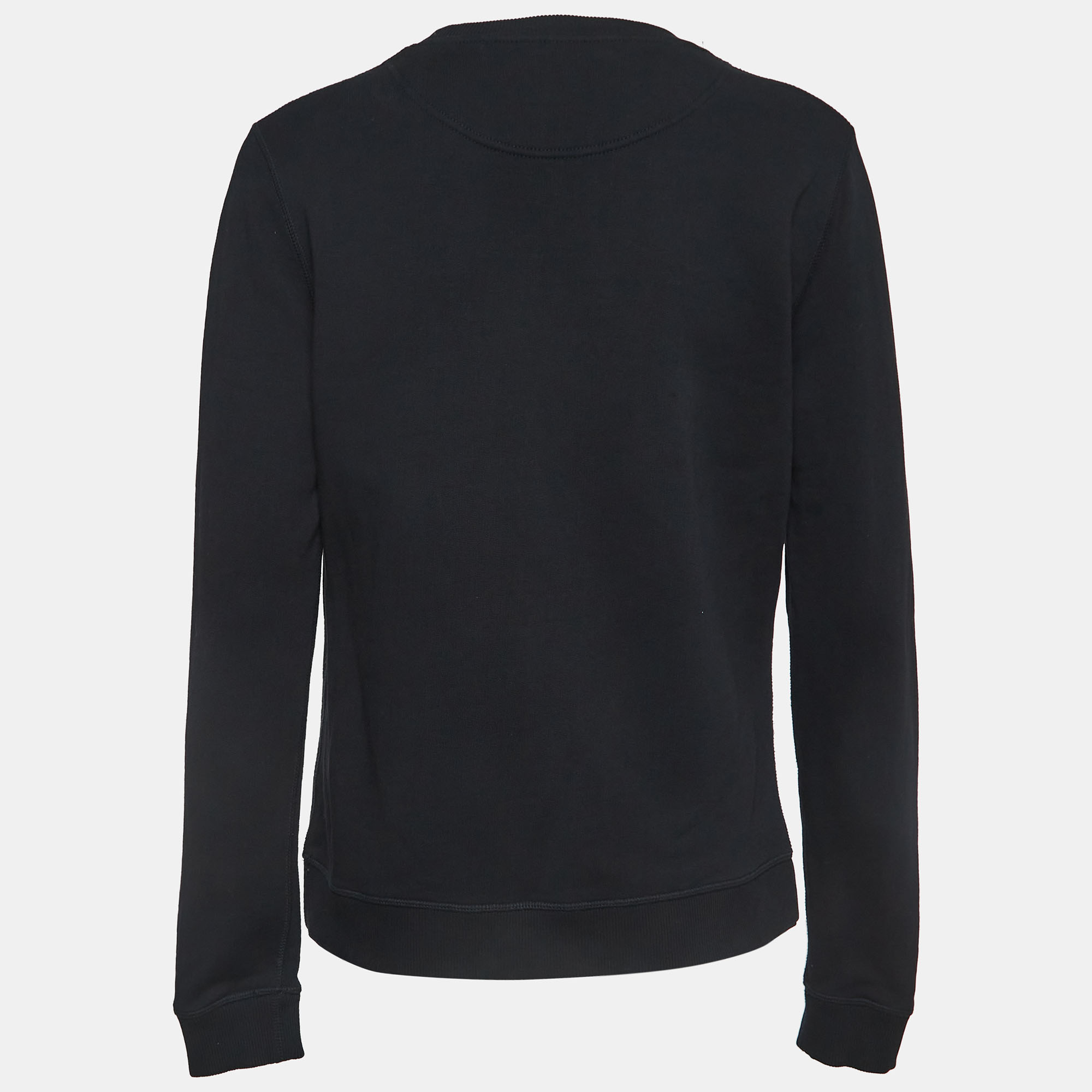 

Kenzo Black Eye Embroidered Cotton Knit Relaxed Sweatshirt