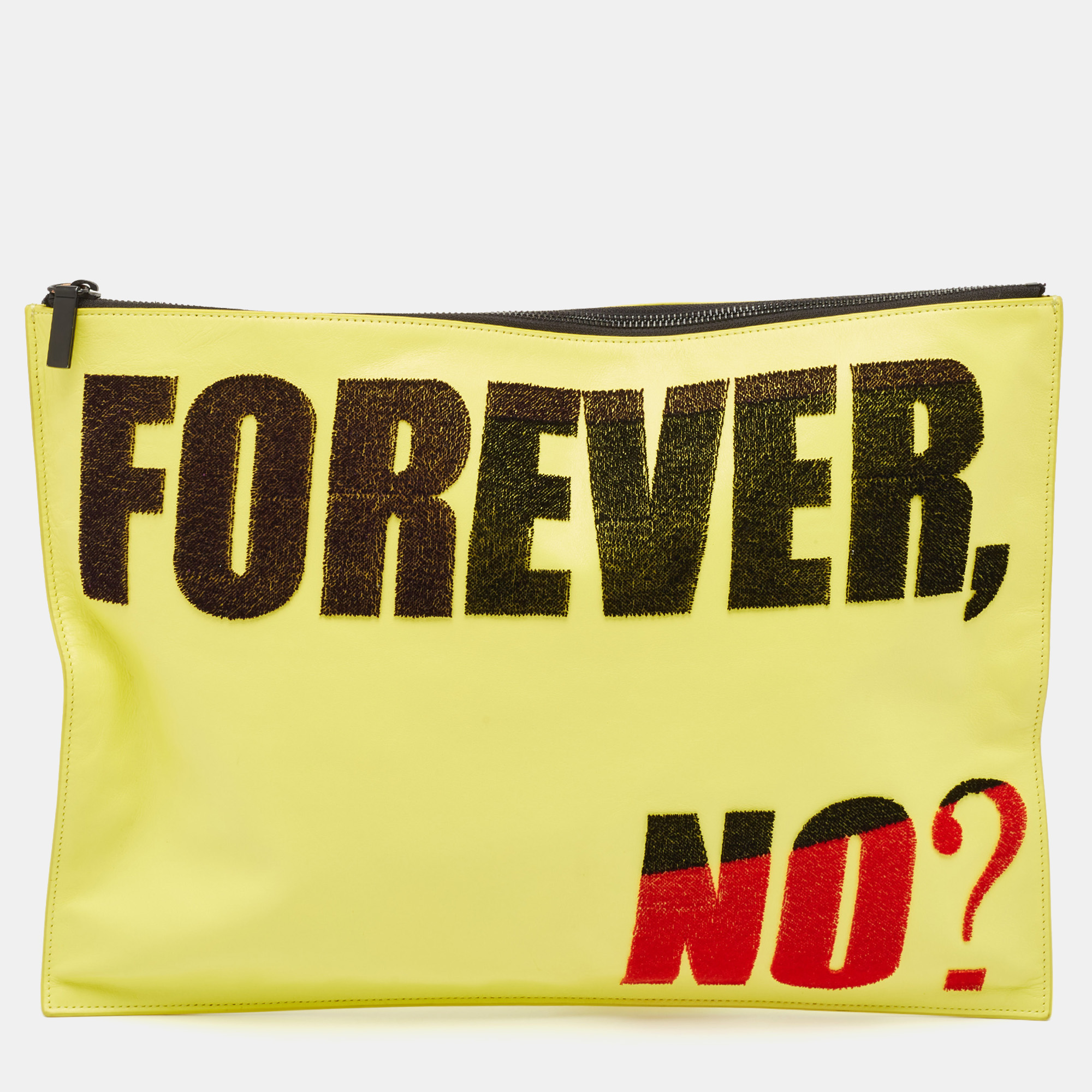 

Kenzo Yellow Leather Oversized Forever No Clutch