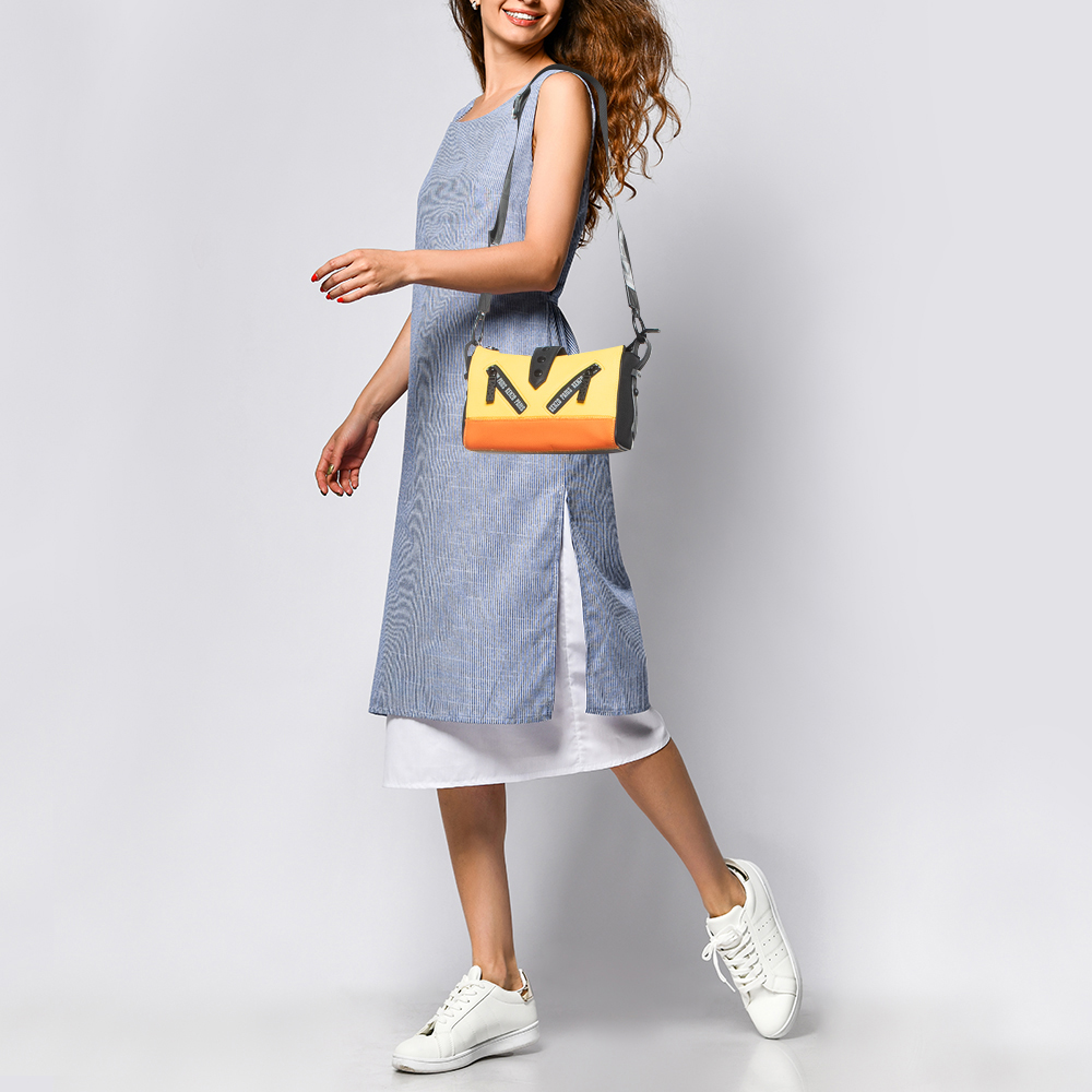 Kenzo Multicolor Neoprene and Leather Mini Kalifornia Shoulder Bag 