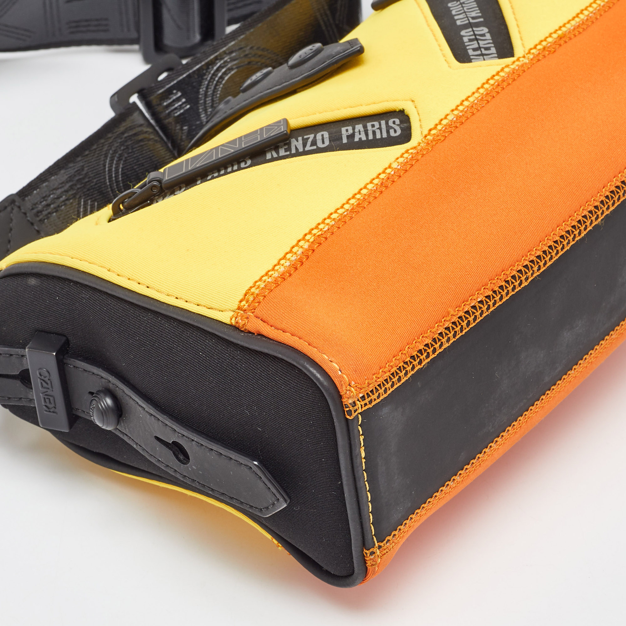 Kenzo Multicolor Neoprene and Leather Mini Kalifornia Shoulder Bag 