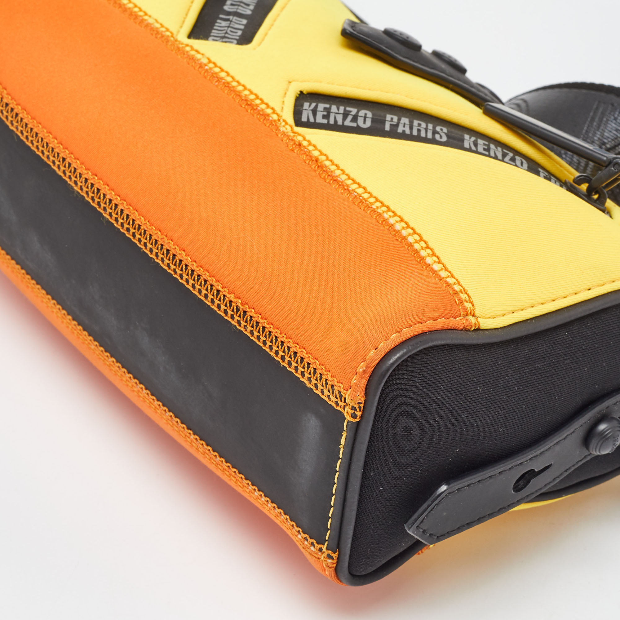 Kenzo Multicolor Neoprene and Leather Mini Kalifornia Shoulder Bag 