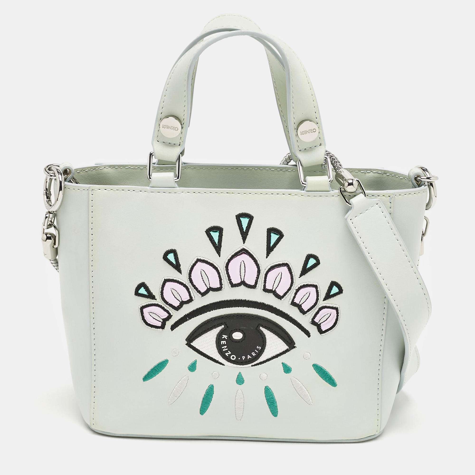 

Kenzo Mint Green Leather  Eye Tote