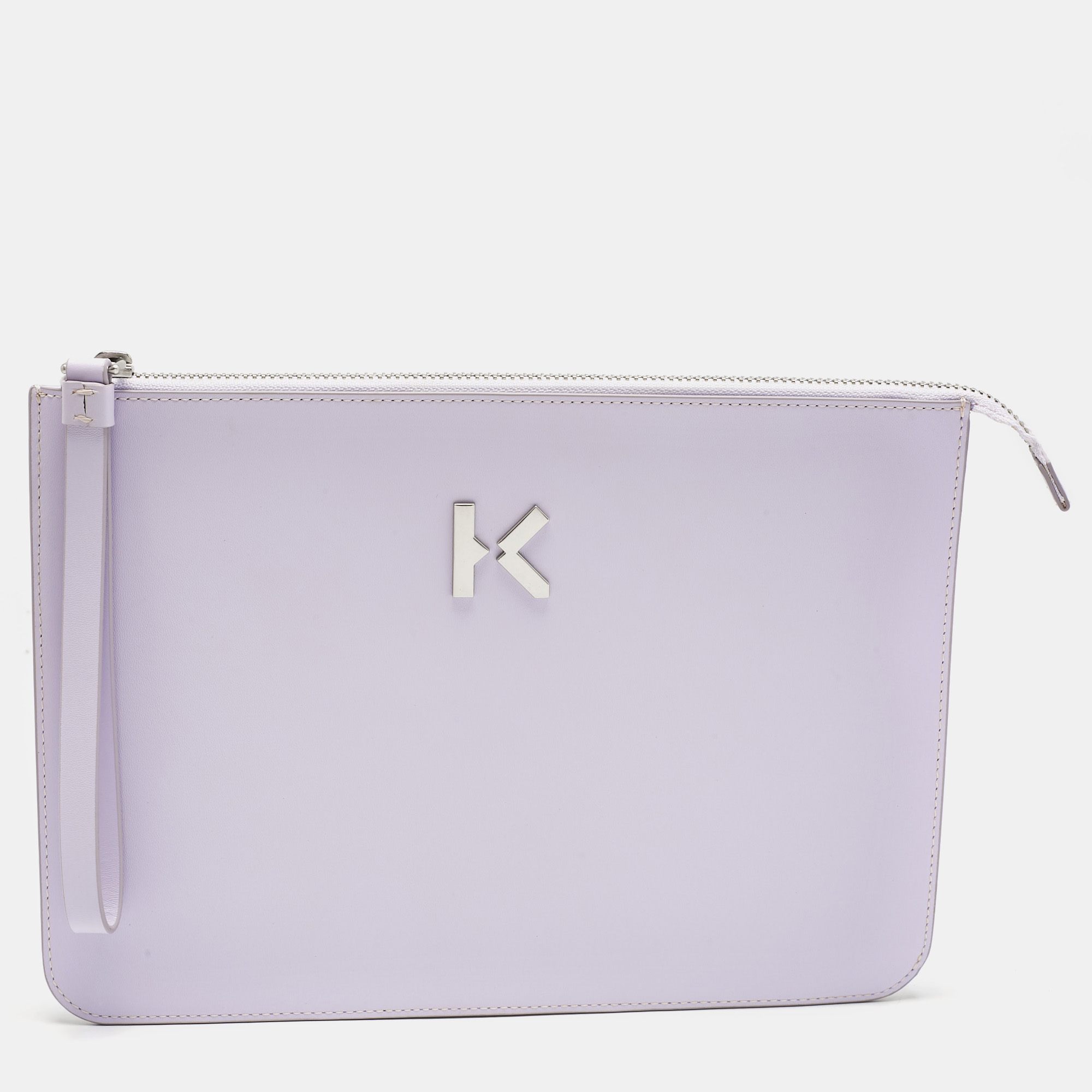 

Kenzo Lilac Leather Flat Wristlet Pouch, Purple