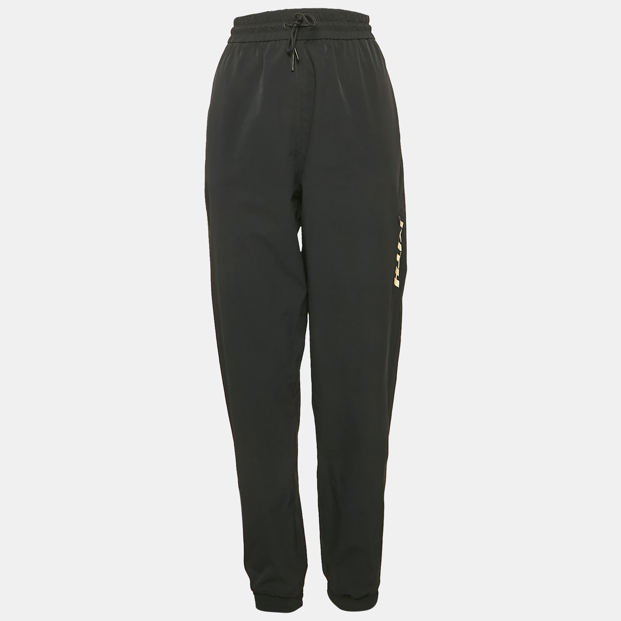 

Kith Black Logo Print Nylon Jogger Pants L