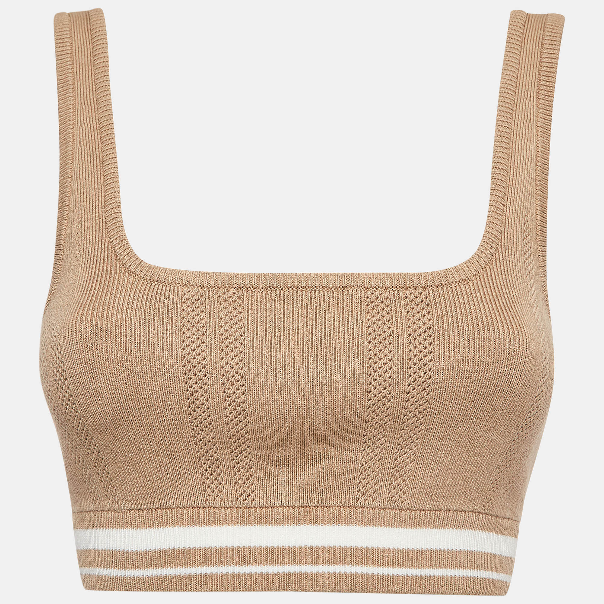 

Kith Beige Patterned Rib Knit Crop Top