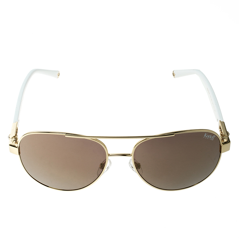 

Korloff Gold/Gold KOR2026 Aviator Sunglasses