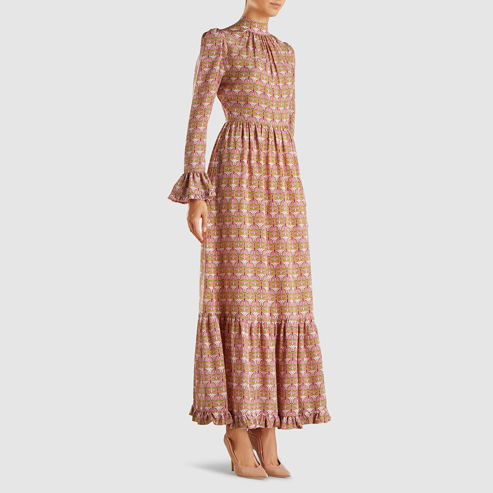 

La DoubleJ Pink Libellule Rosa Visconti Silk Dress Size