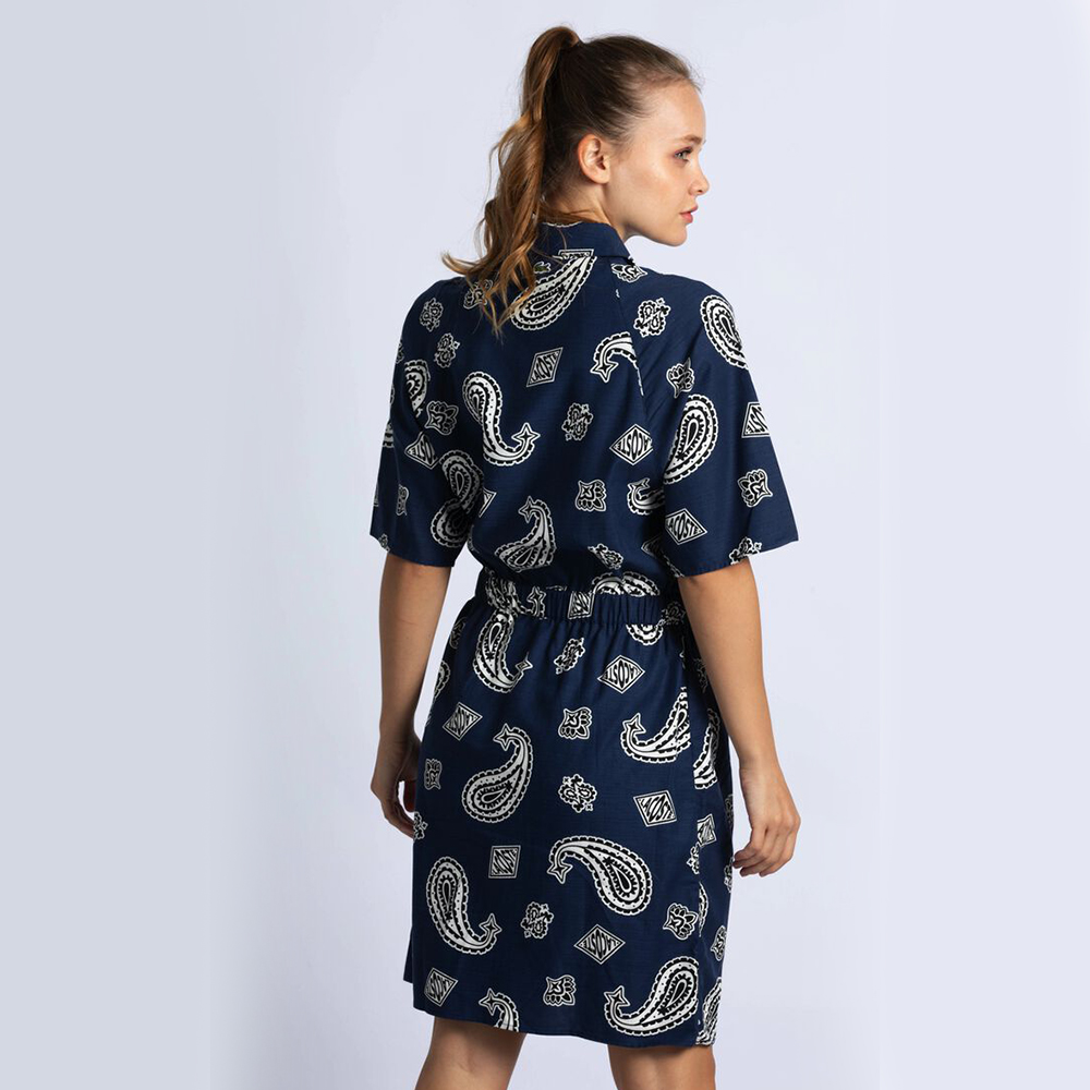 

Lacoste Blue Paisley Print Canvas Shirt Dress  (Available for UAE Customers Only