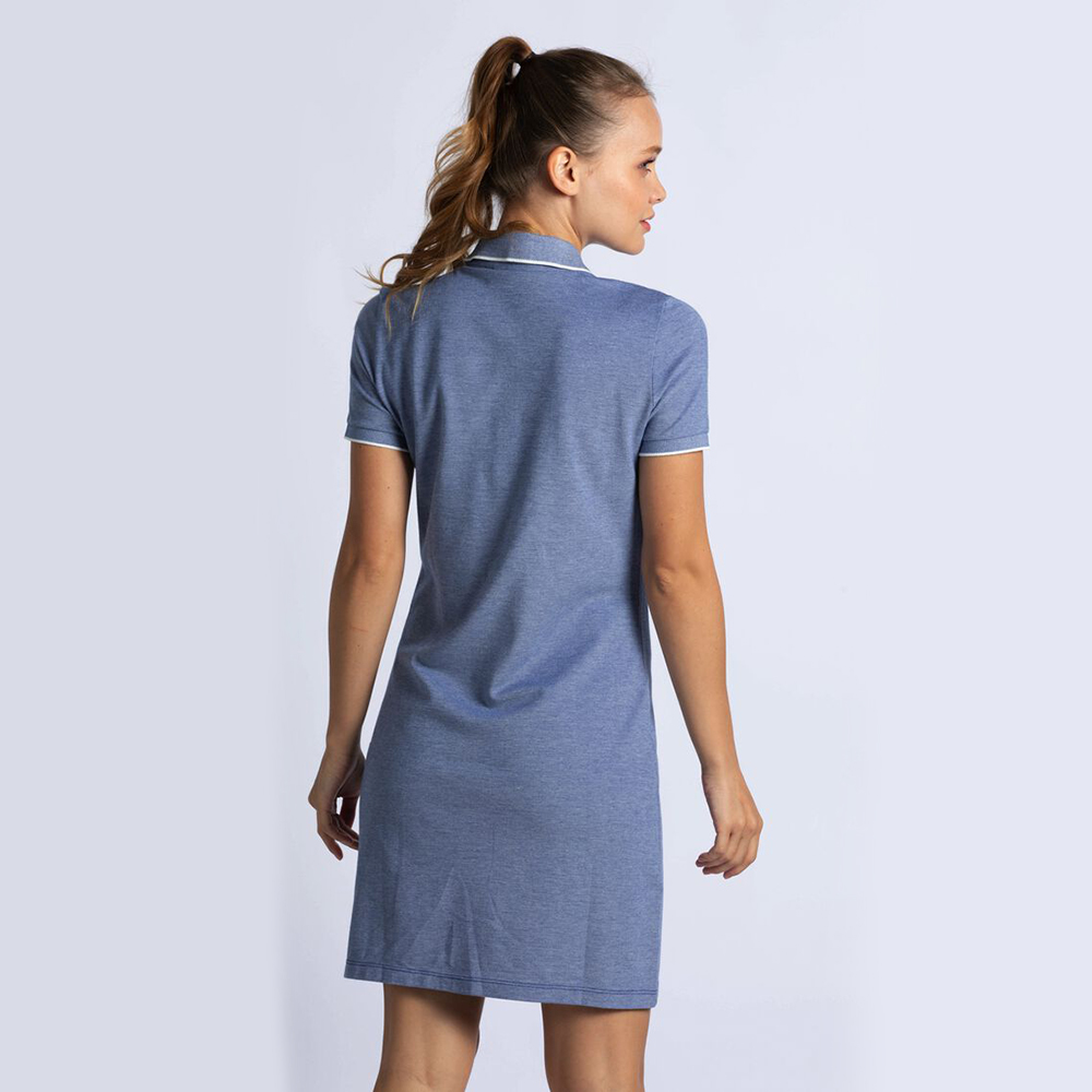 

Lacoste Stripes Slim Fit Pinstriped Stretch Mini Pique Polo Dress  (Available for UAE Customers Only, Blue