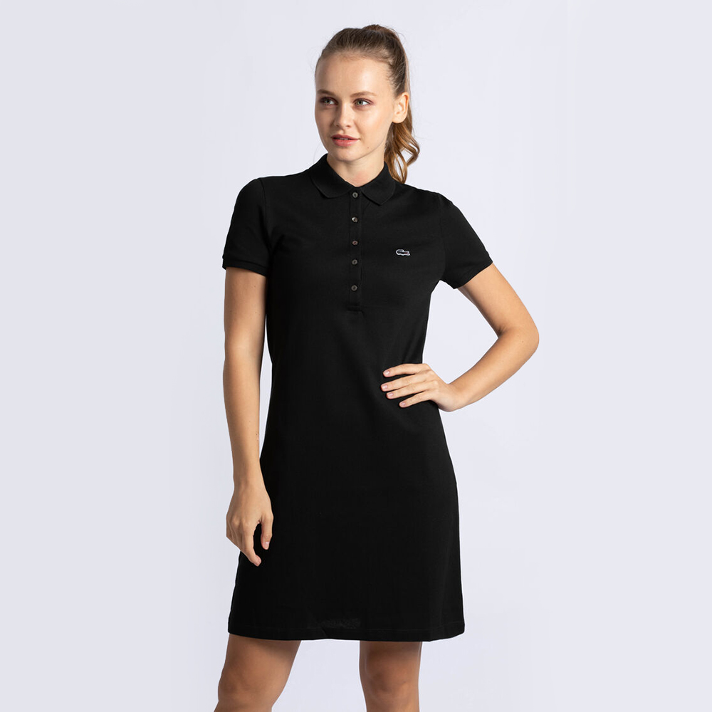 women's stretch cotton mini piqué polo dress