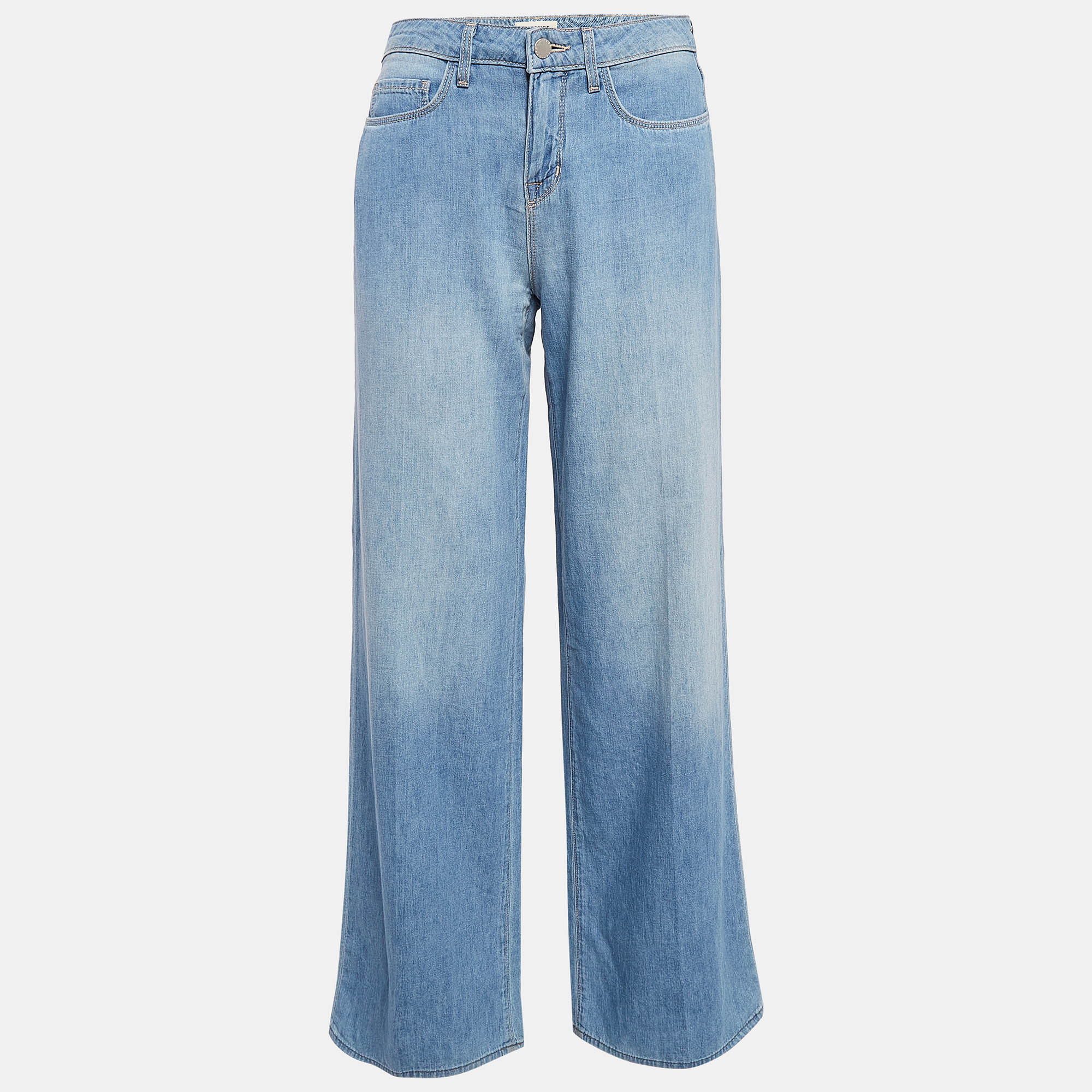 

L'agence Blue Washed Denim Wide-Leg Jeans S Waist 24"