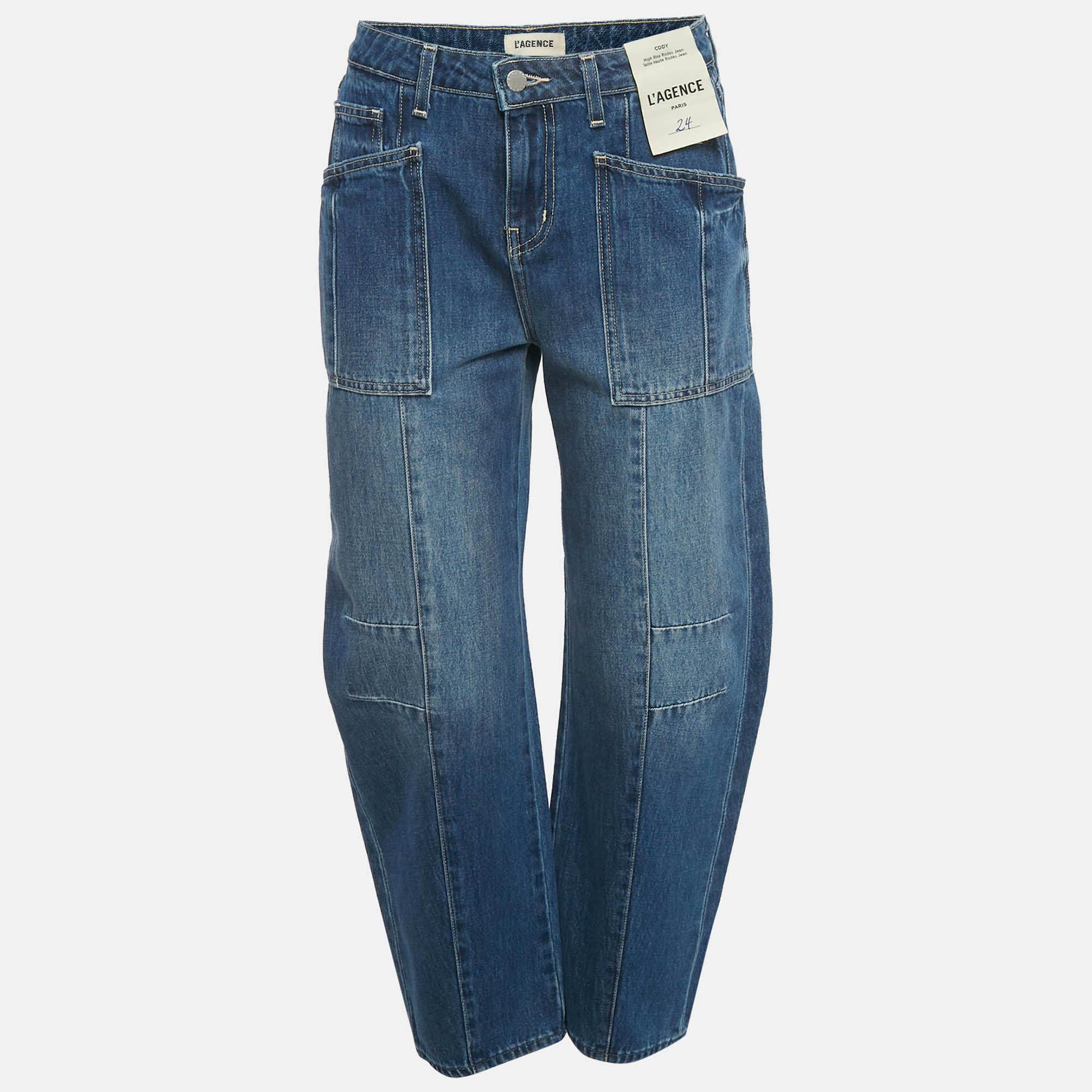 

L'agence Blue Denim High Rise Rodeo Jeans S/Waist 27"