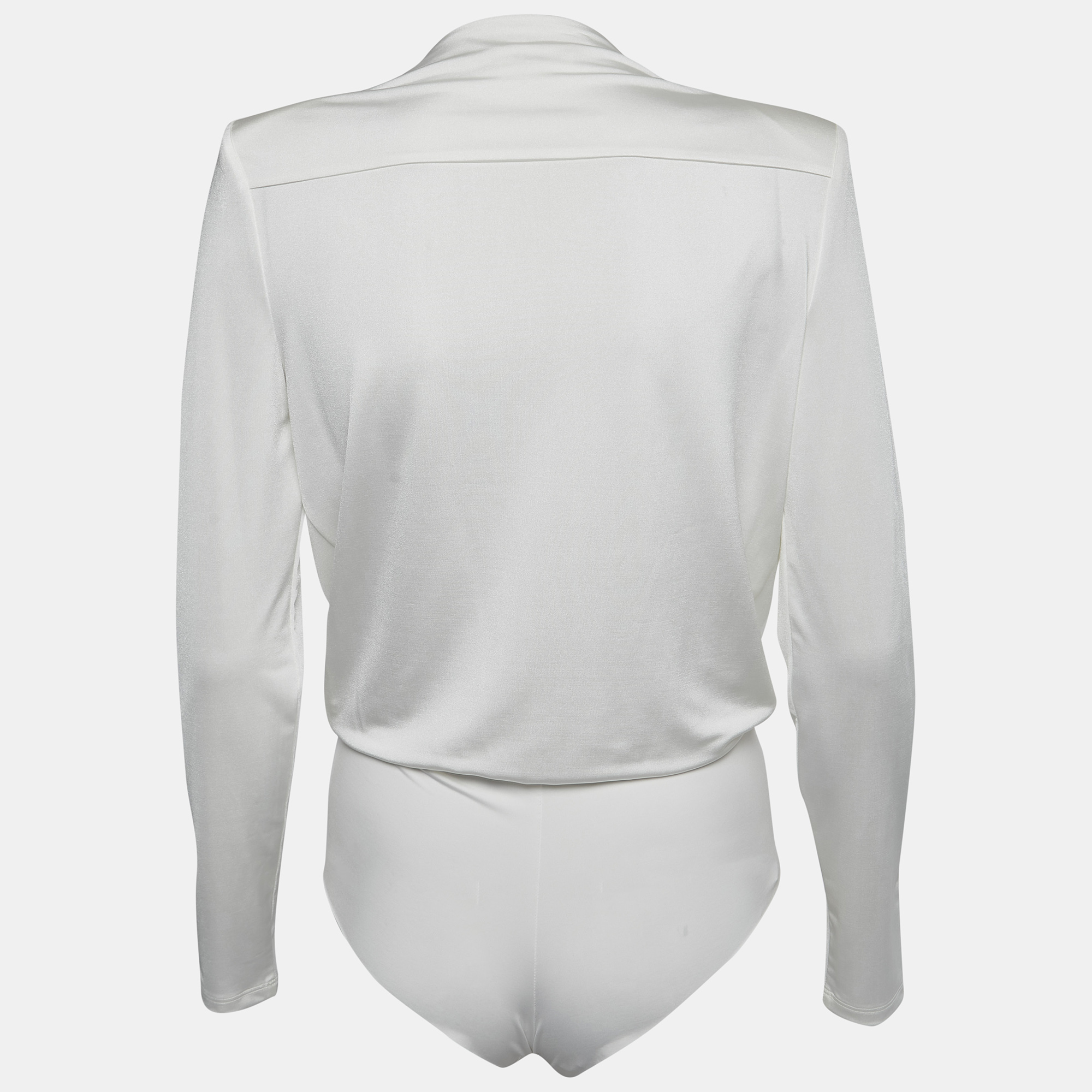 

L'Agence White Jersey Wrap Effect Kallie Bodysuit