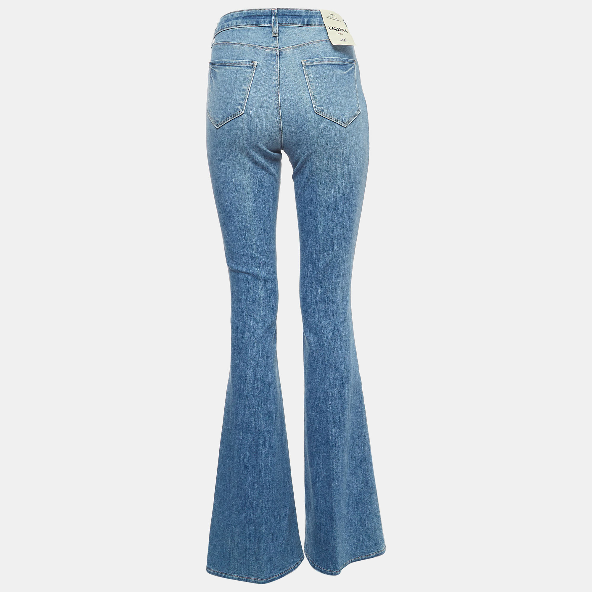 

L'agence Blue Washed Denim Flared Jeans  Waist 26
