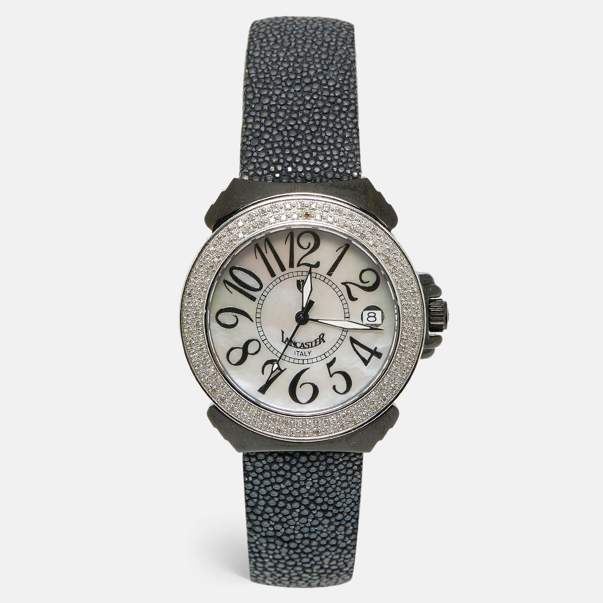 

Lancaster Mother of Pearl Diamond PVD Coated Stainless Steel Stingray Ref.0226L Women's Wristwatch, White