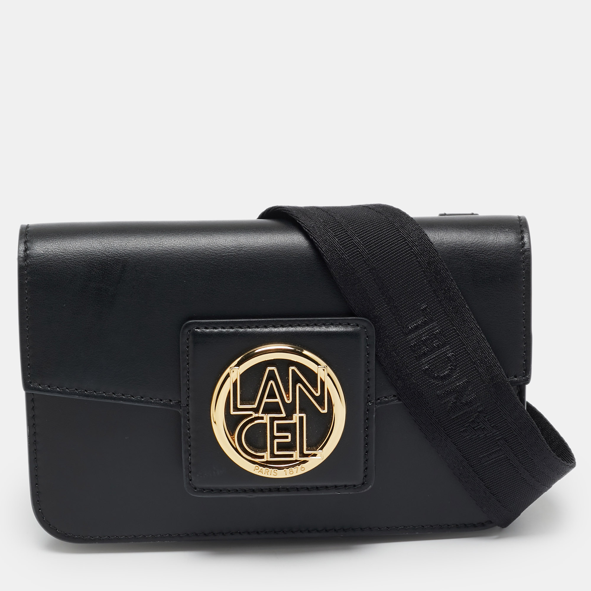 

Lancel Black Leather Roxane Crossbody Bag