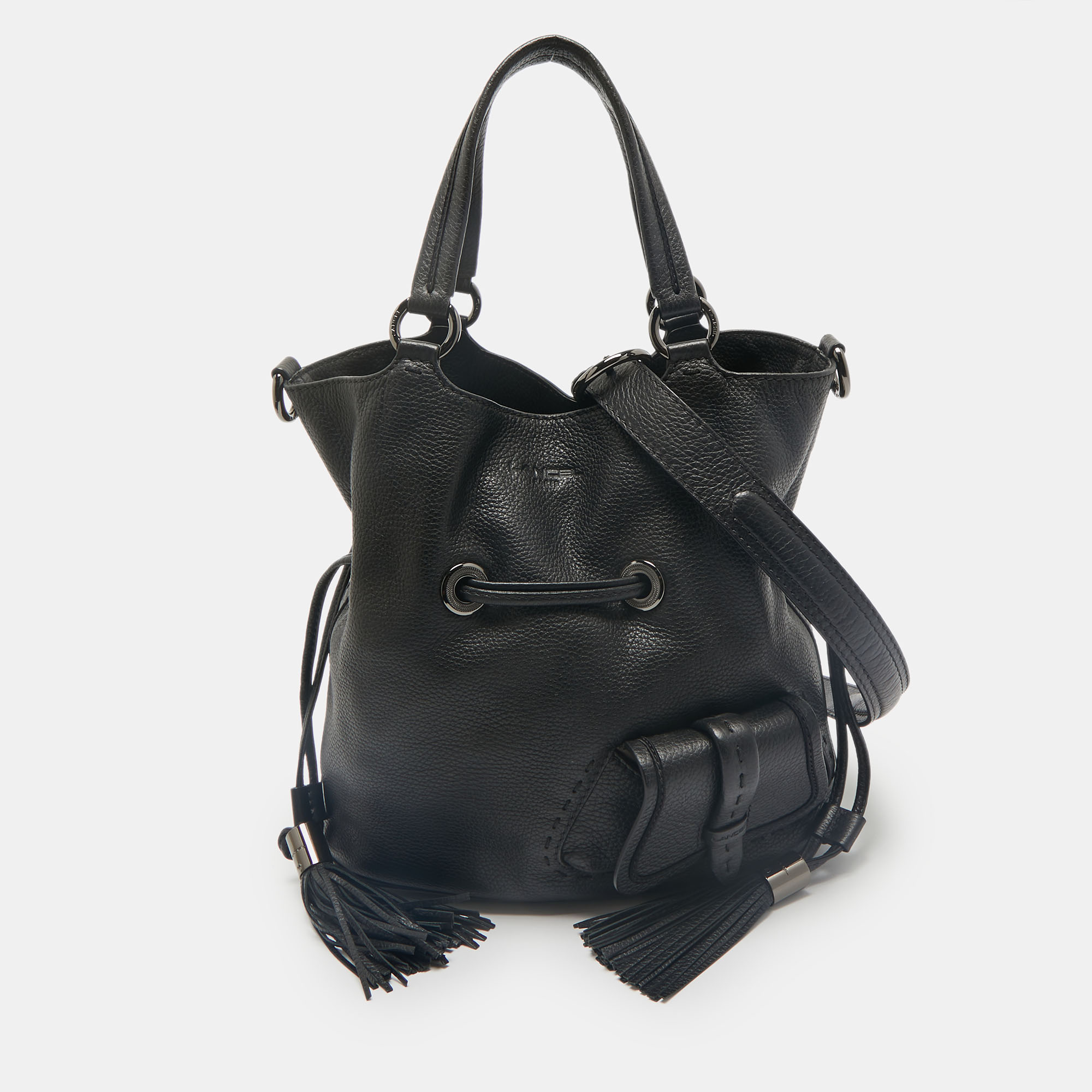 

Lancel Black Leather Premiere Flirt Bucket Bag