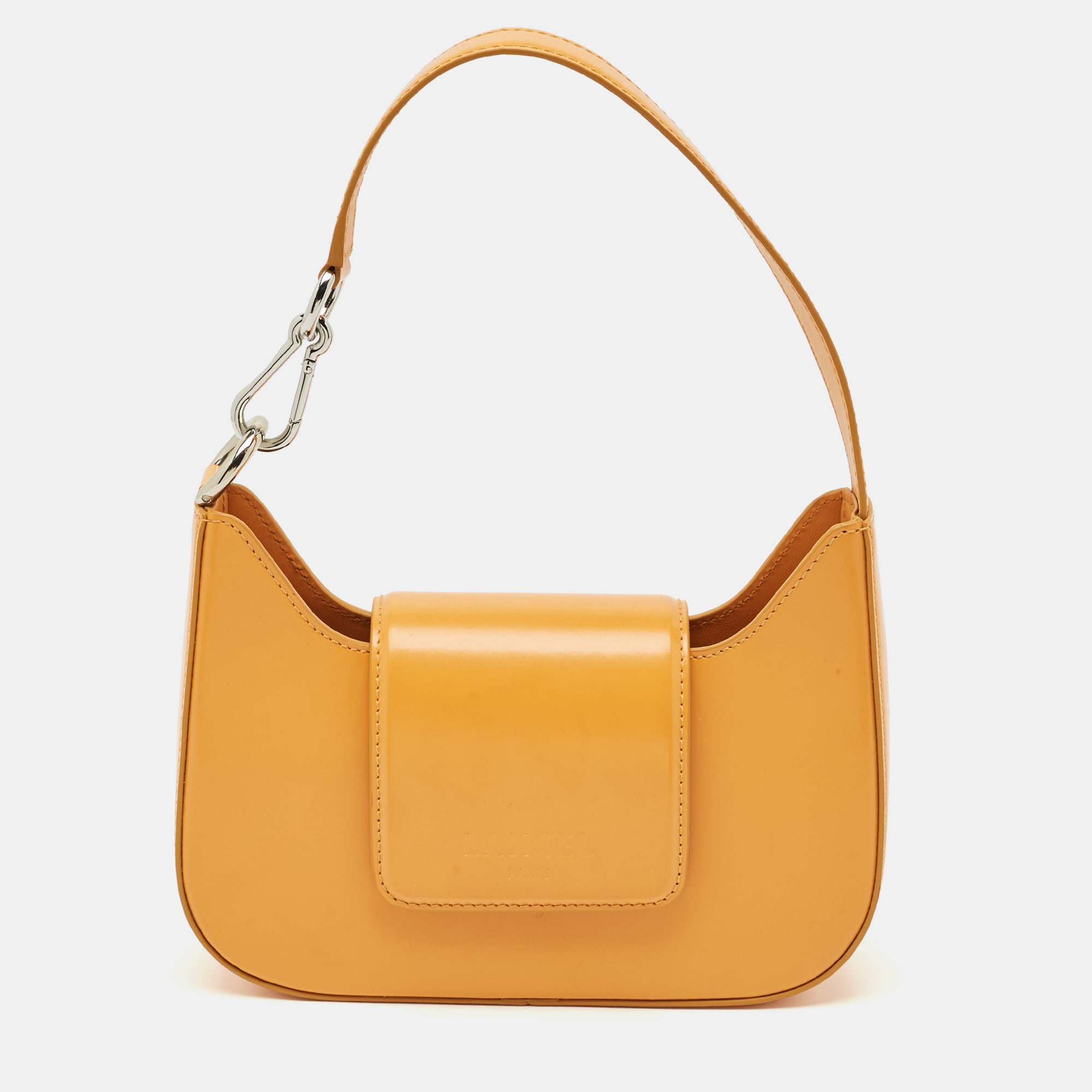 

Lancel Dark Yellow Brushed Leather Sixtine Shoulder Bag