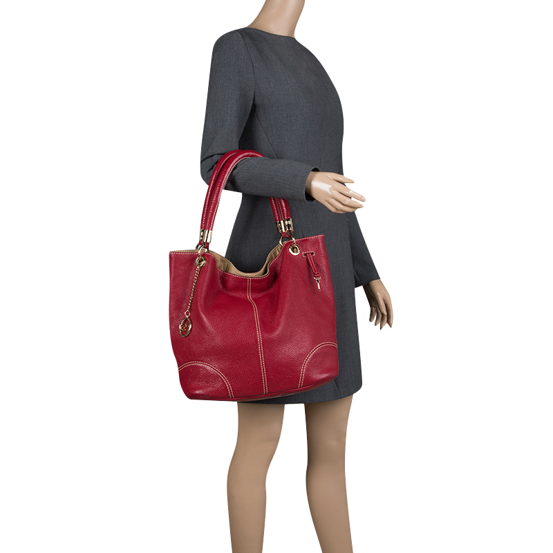 Lancel Red Leather French Flair Tote Lancel TLC