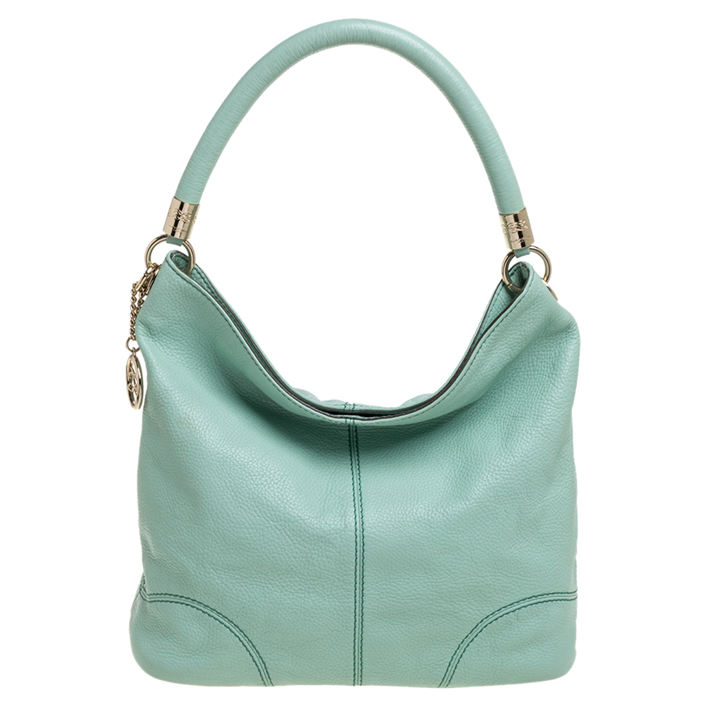 

Lancel Mint Green Grained Leather Flair Hobo