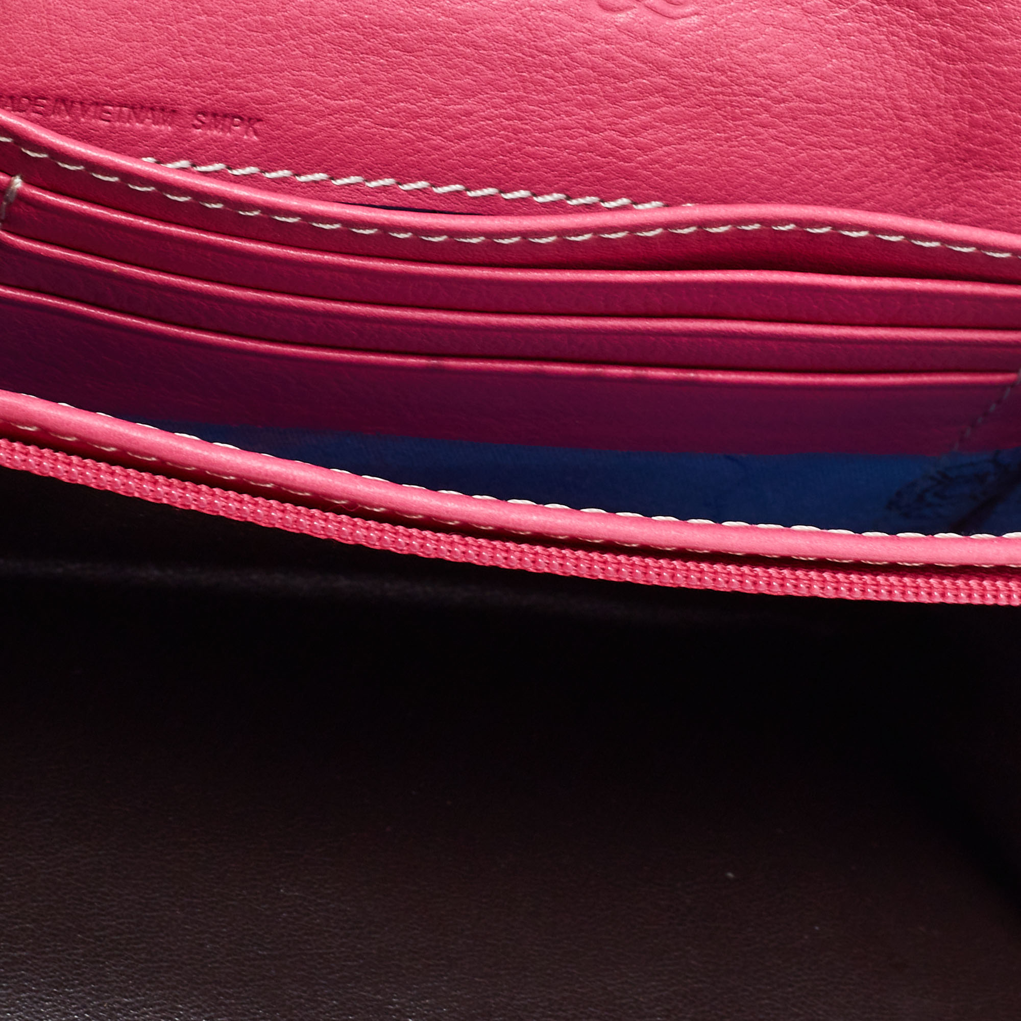 

Lancel Pink Leather Flap Compact Wallet