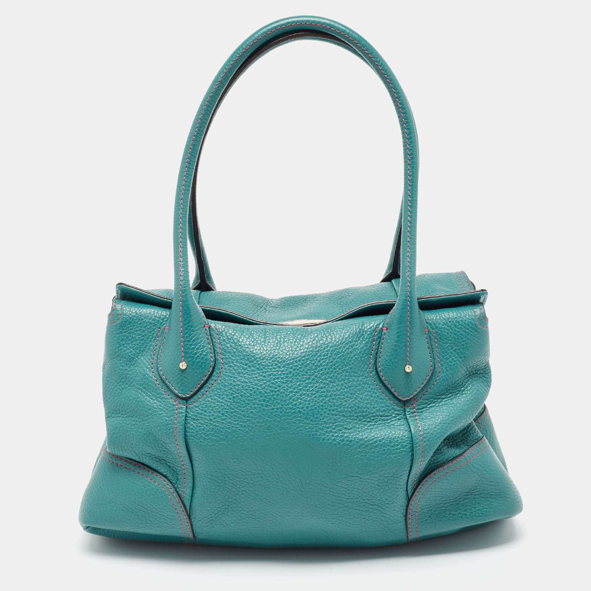 Pre-owned Lancel Green Leather Tote