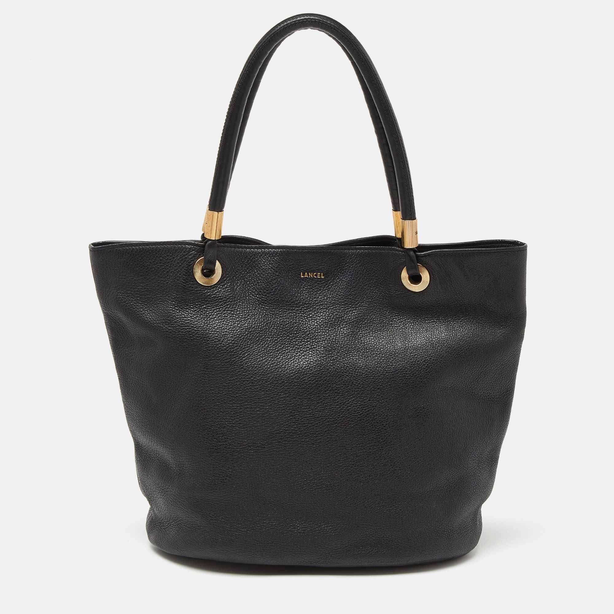 Pre-owned Lancel Black Leather Tote