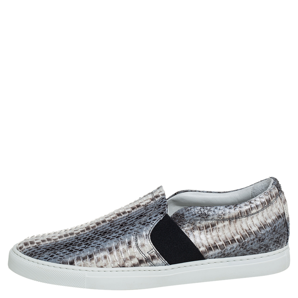 

Lanvin Multicolor Python Slip On Sneakers Size