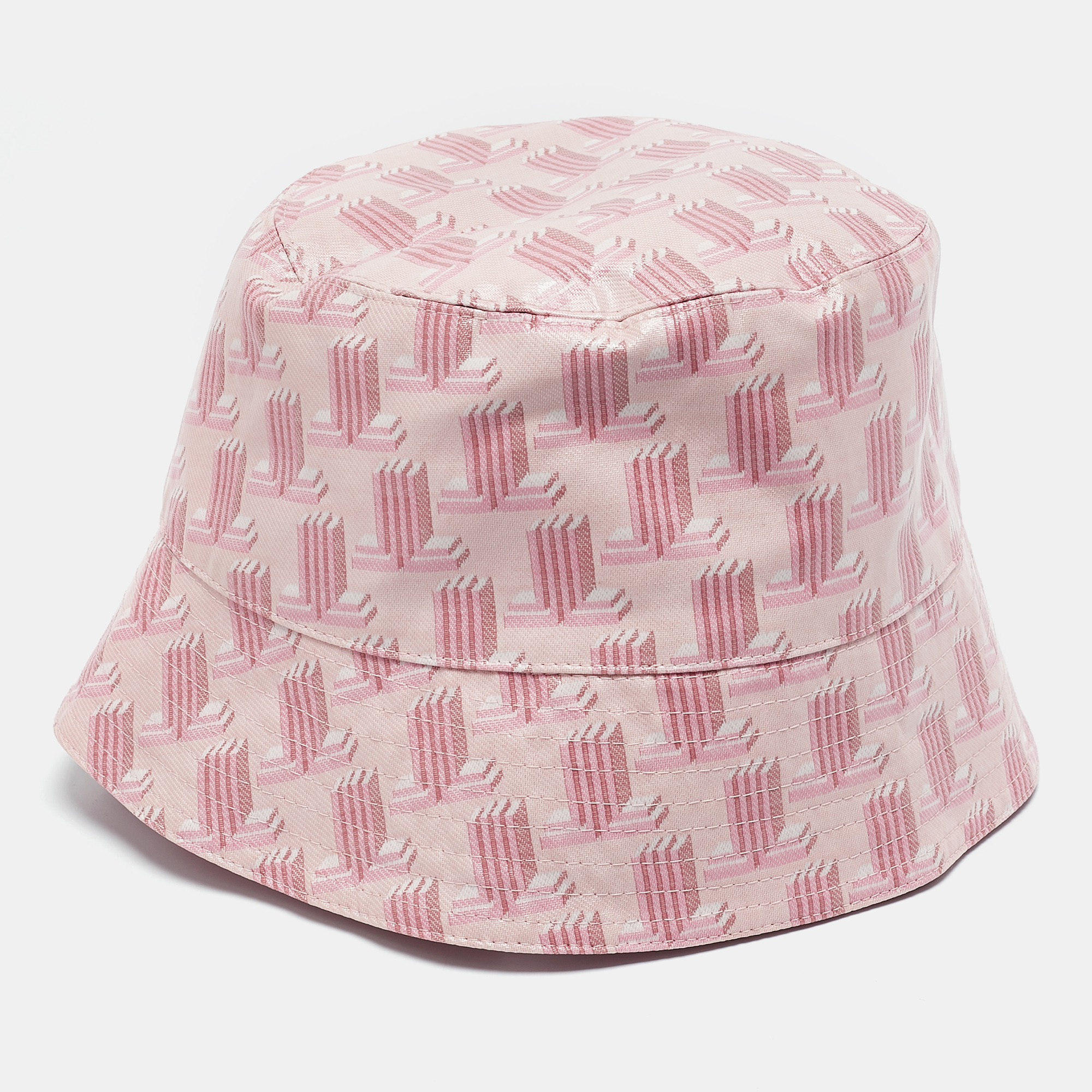 

Lanvin Pink Geometric Print Coated Cotton Bucket Hat