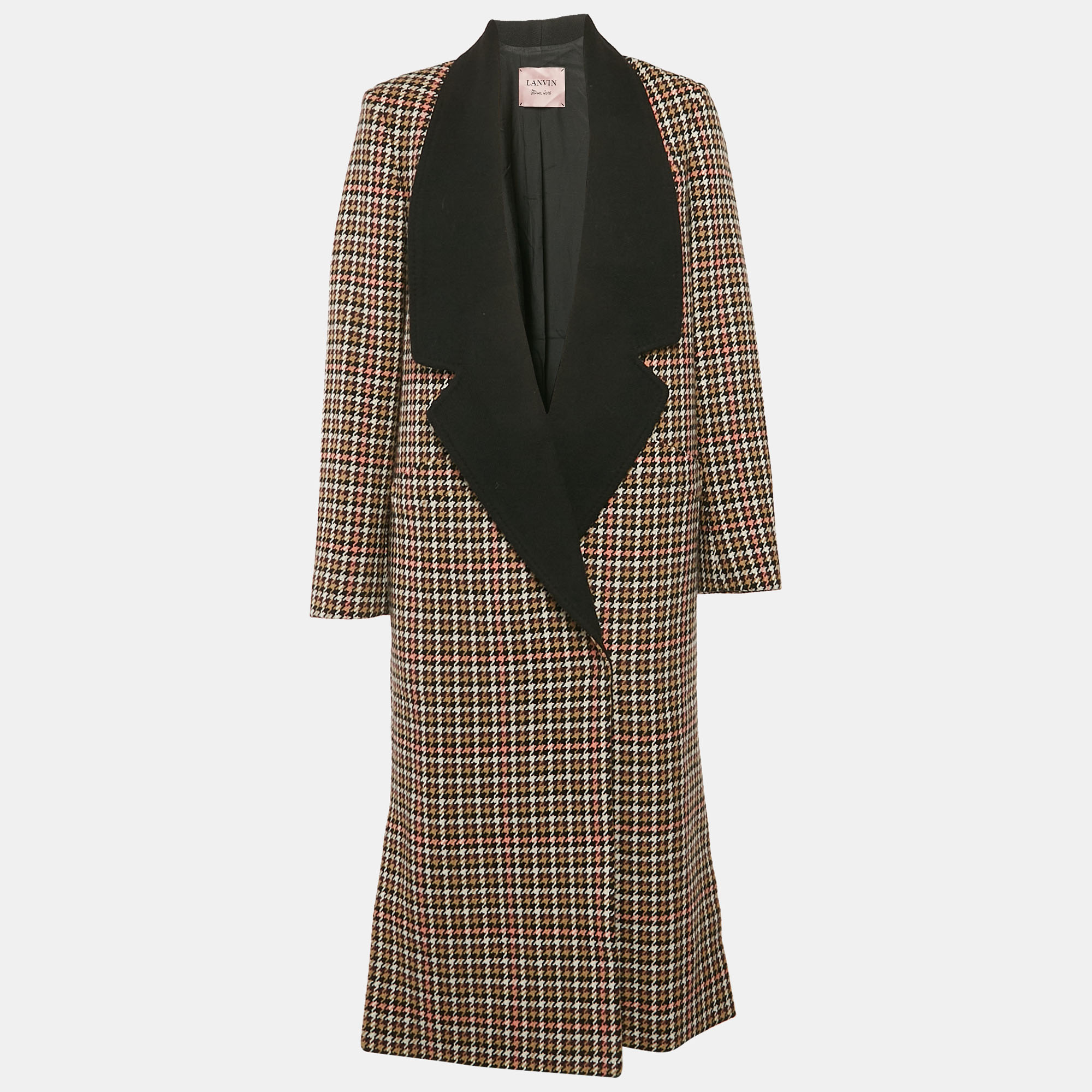 

Lanvin Brown Houndstooth Wool Coat M