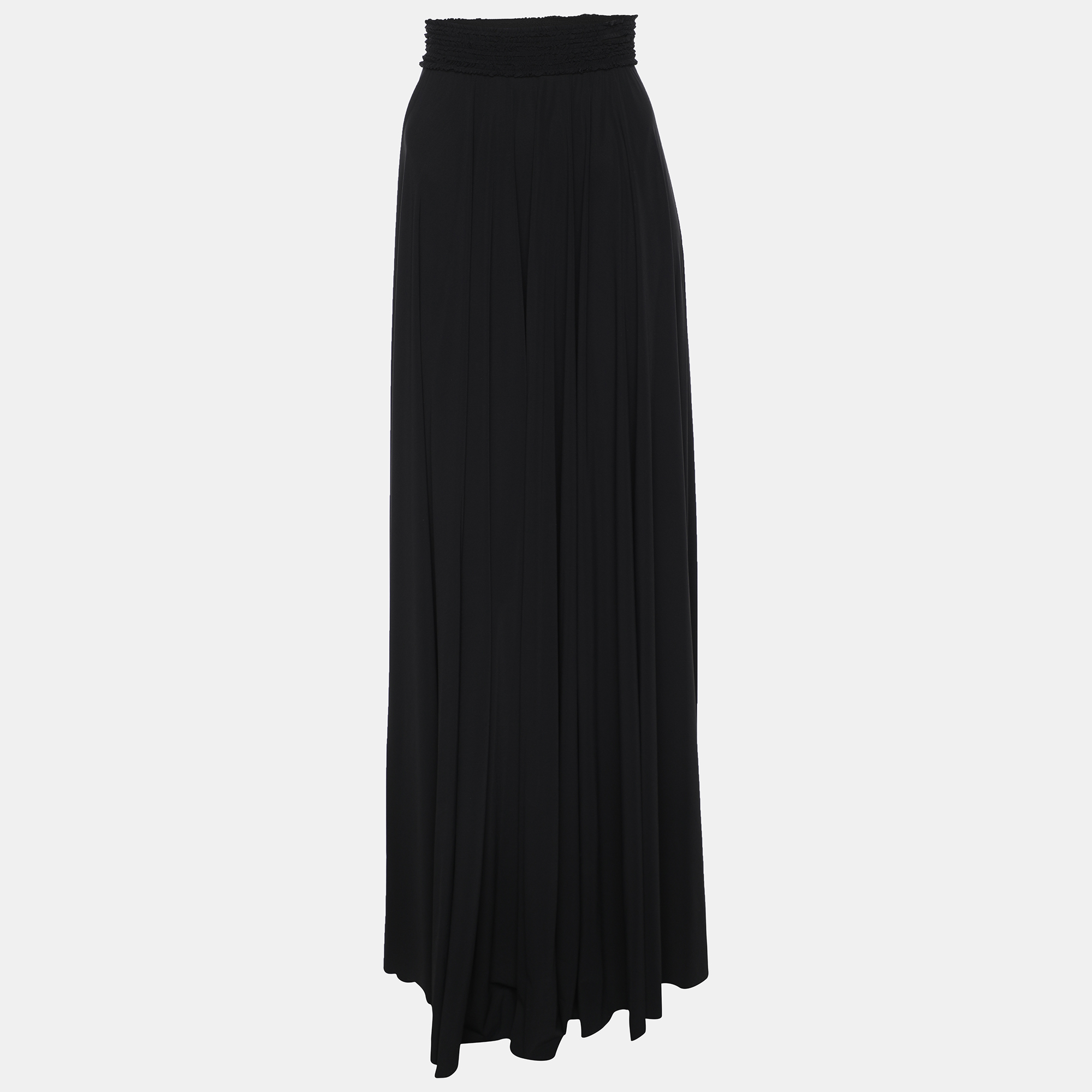 

Lanvin Black Stretch Satin Maxi Skirt M