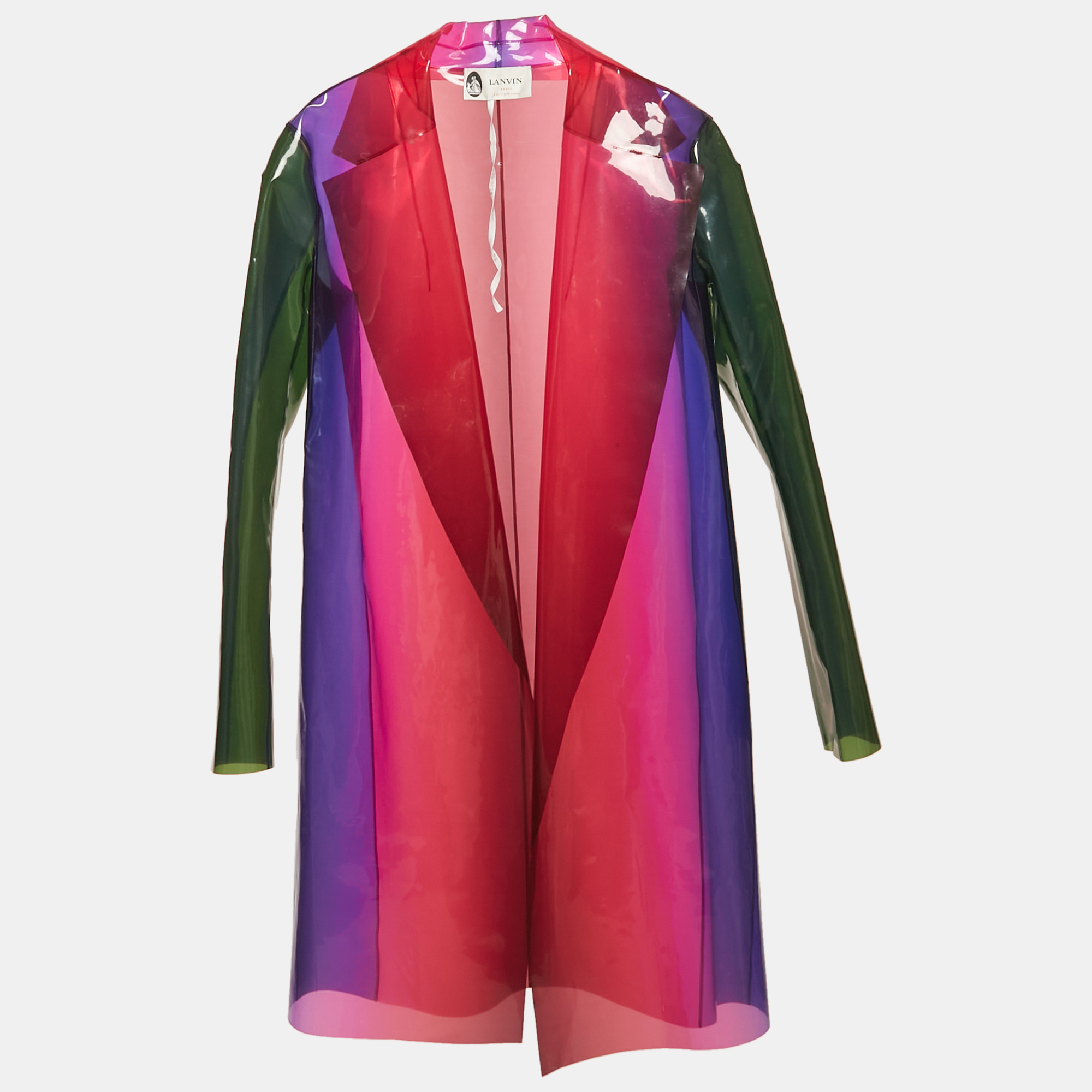 

Lanvin Multicolor Synthetic Sheer Coat M