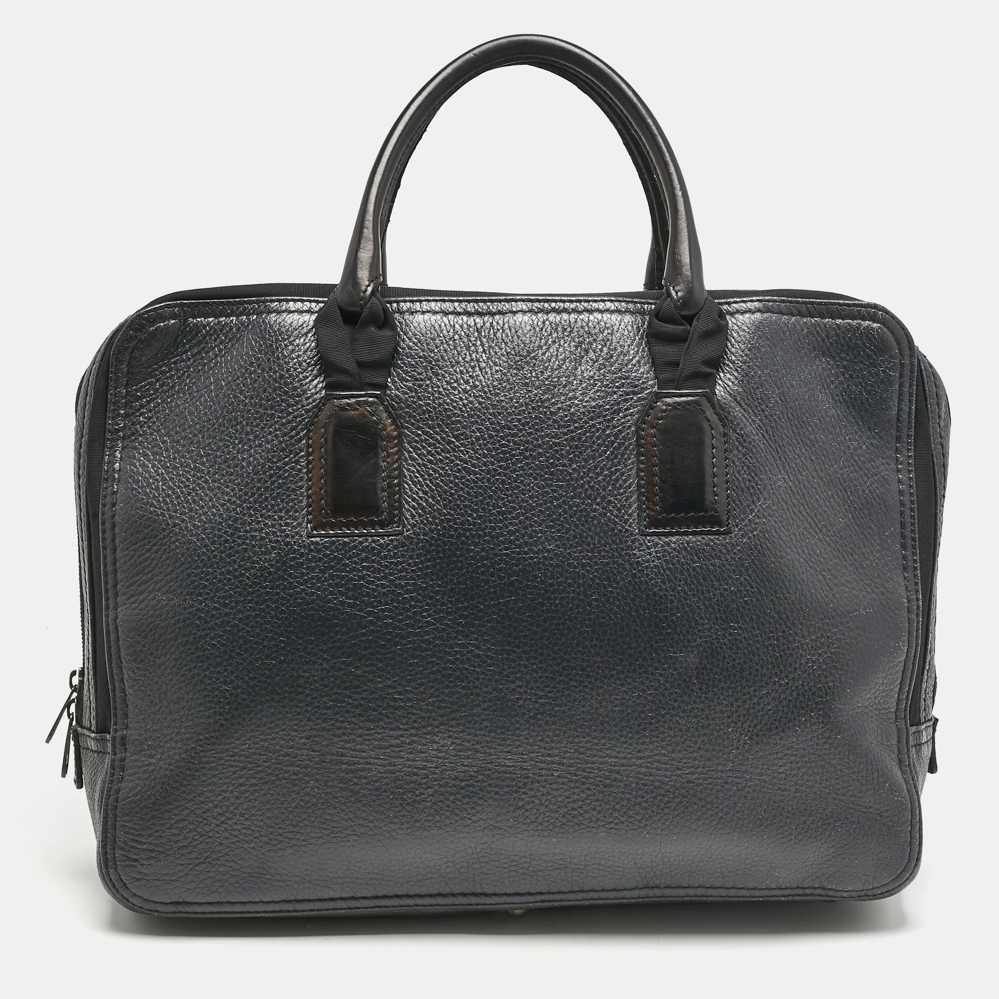 

Lanvin Navy Blue Leather Briefcase