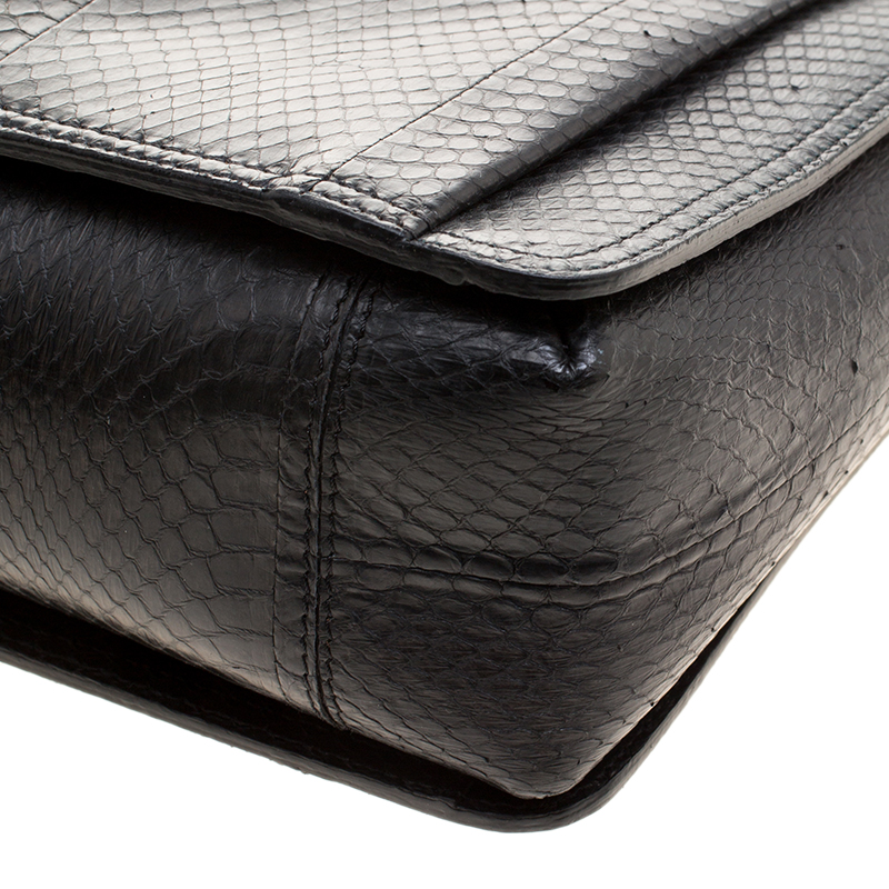 Pre-owned Lanvin Black Python Shoulder Bag