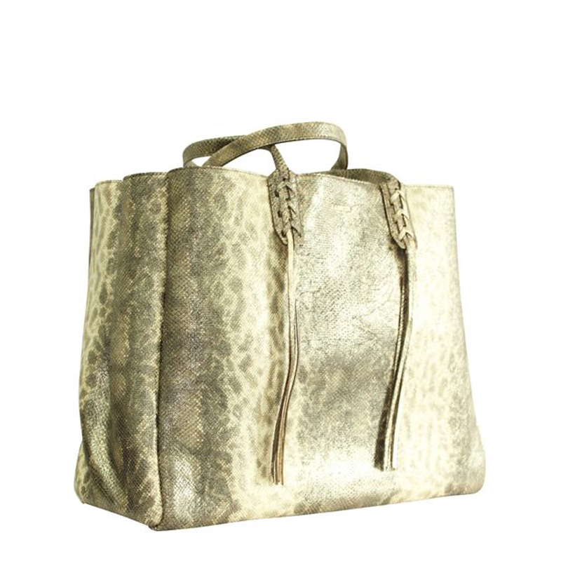 

Lanvin Brown Snake Skin Tote Bag