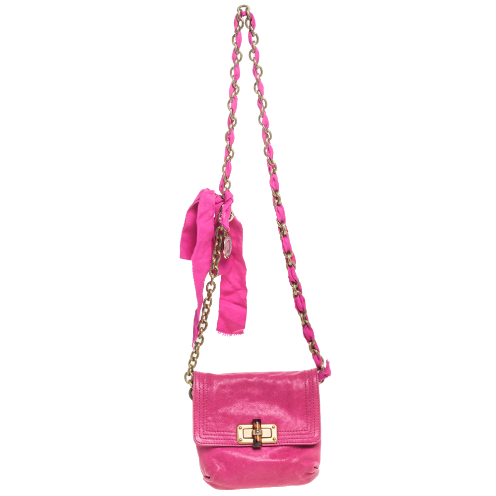 fuchsia pink crossbody bag