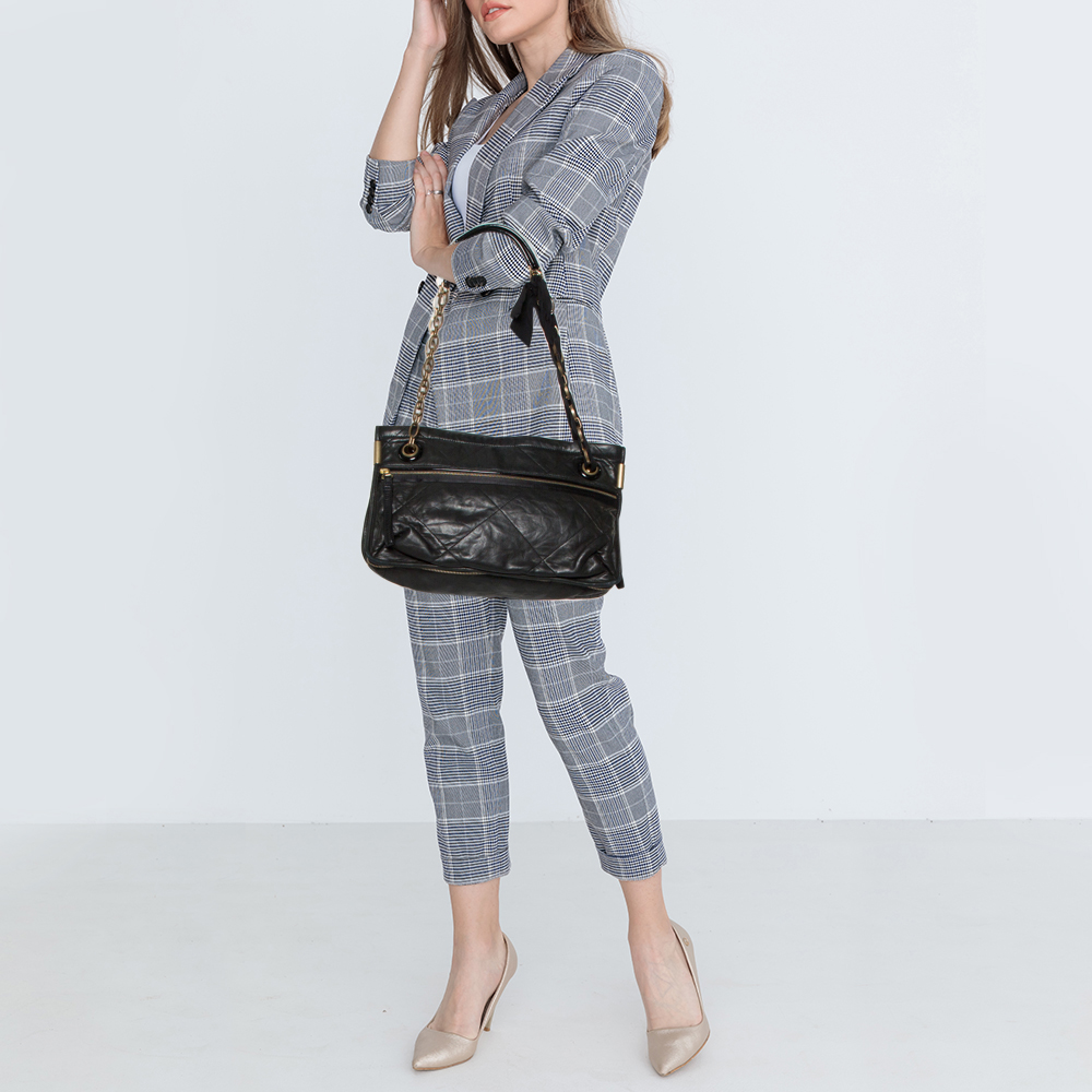 

Lanvin Black Quilted Leather Amalia Shoulder Bag