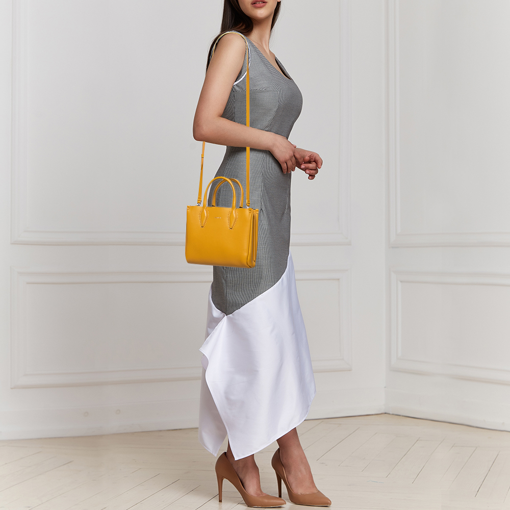 

Lanvin Yellow Leather Mini Journee Tote