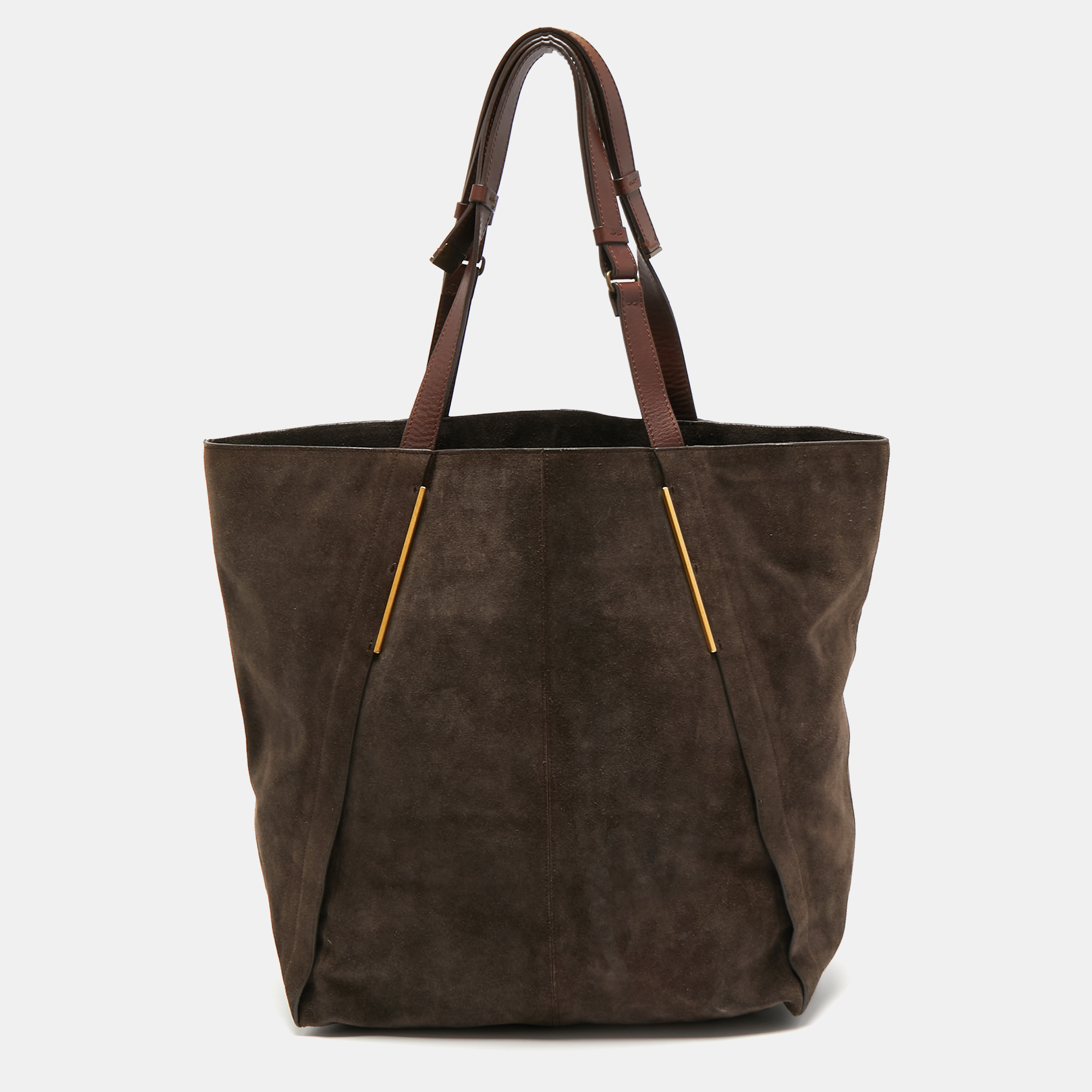 Pre Owned Lanvin Brown Suede Tote