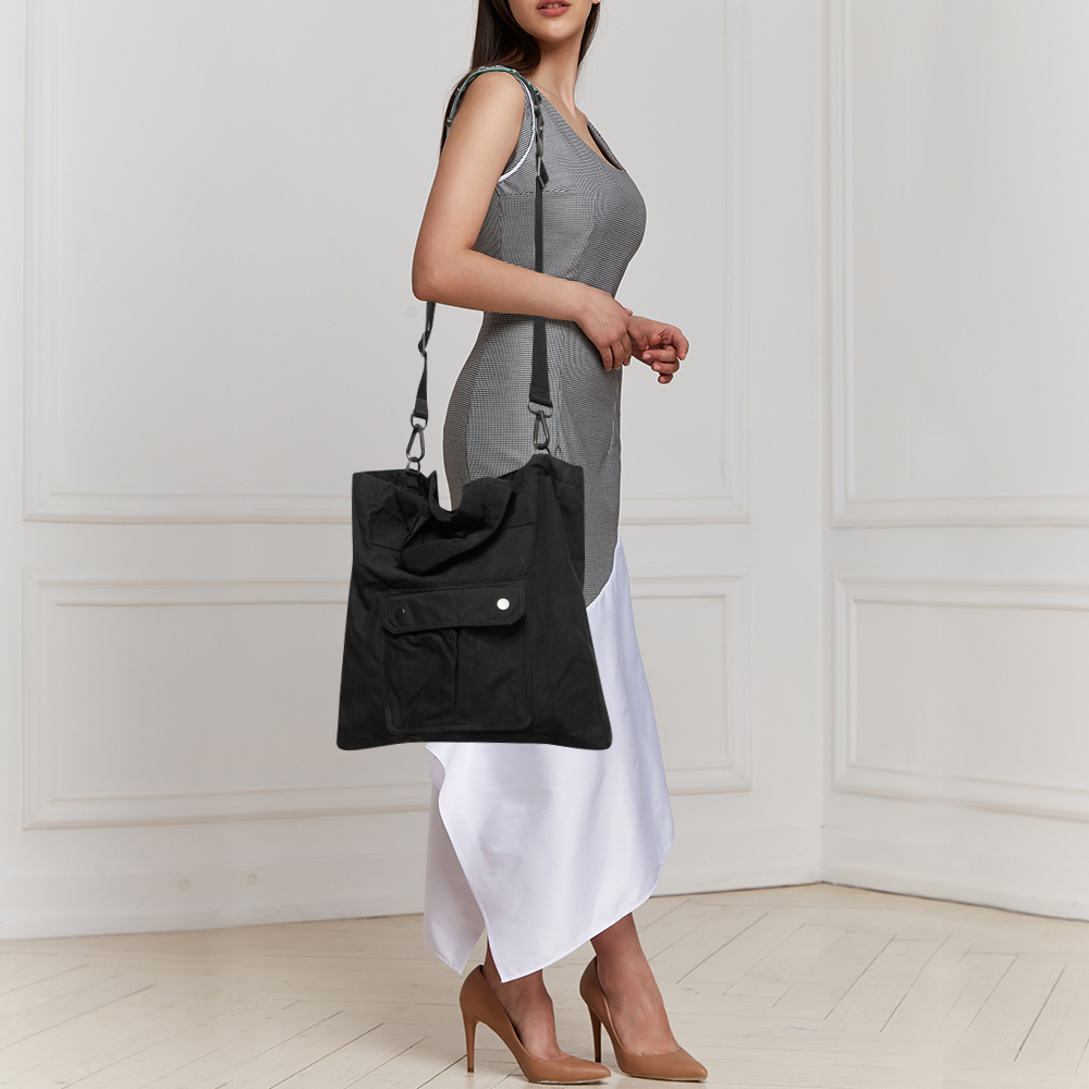 

Lanvin Black Fabric Front Pocket Tote