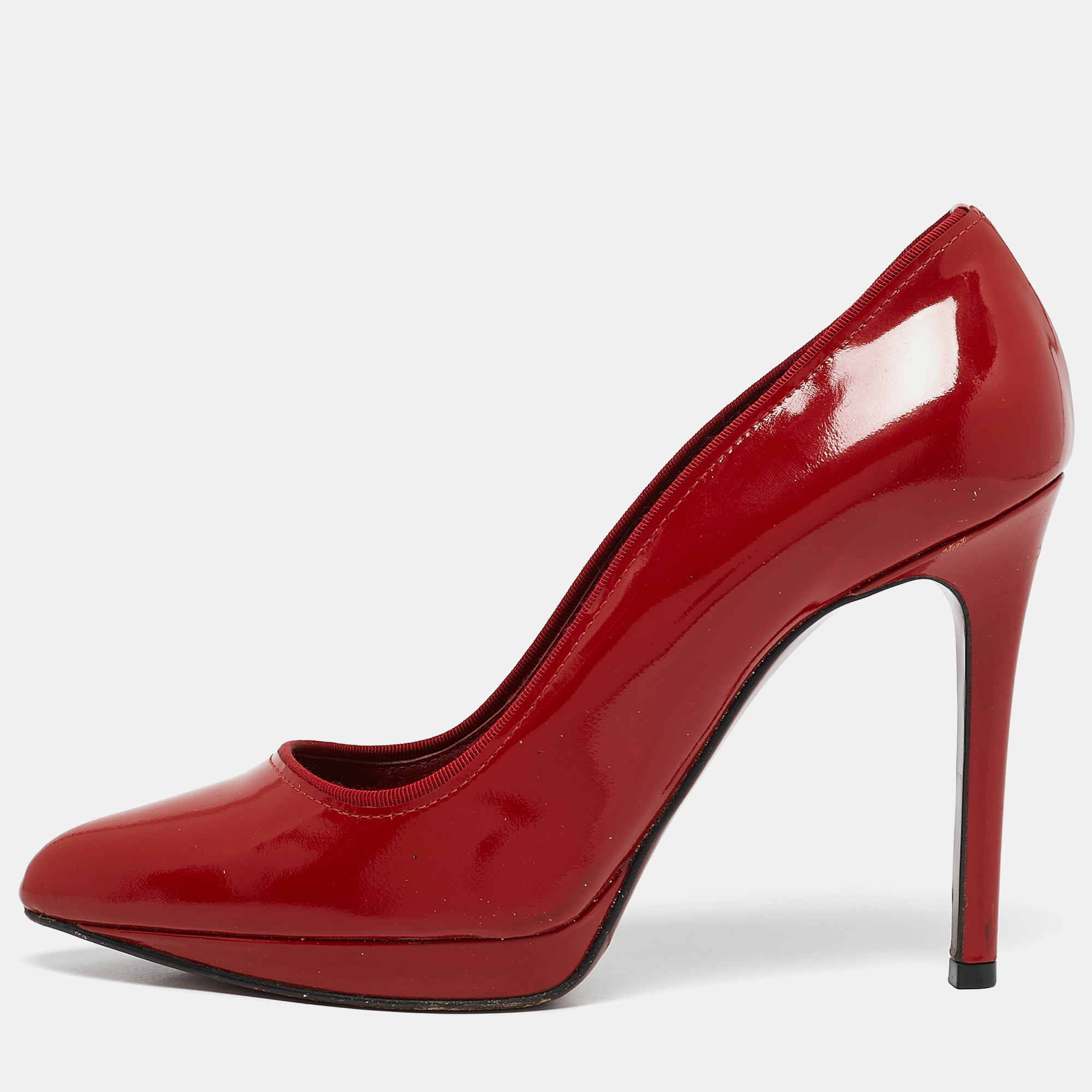 

Lanvin Red Patent Leather Pointed Toe Pumps Size