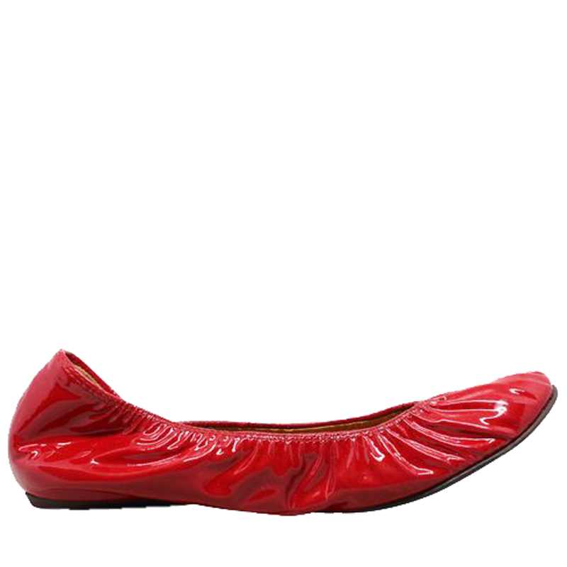 lanvin patent leather ballet flats