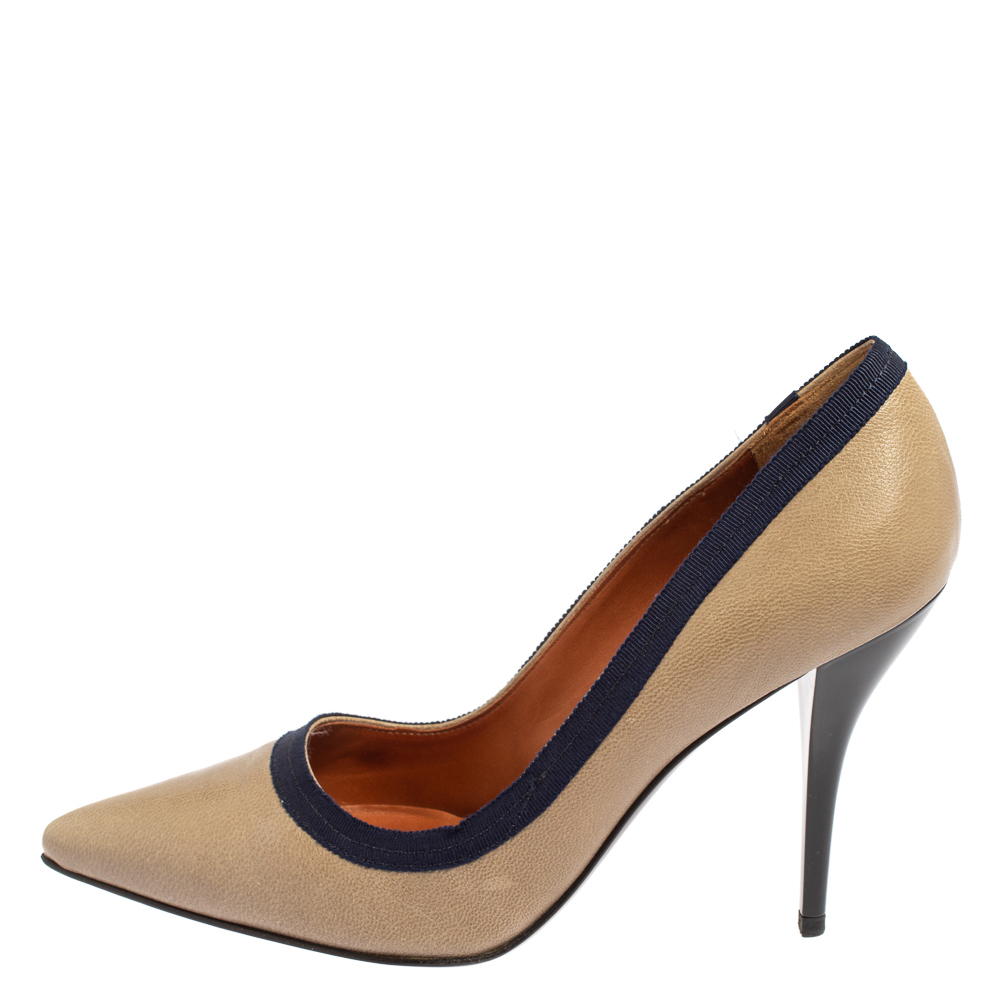 

Lanvin Grey/Blue Fabric And Leather Pumps Size